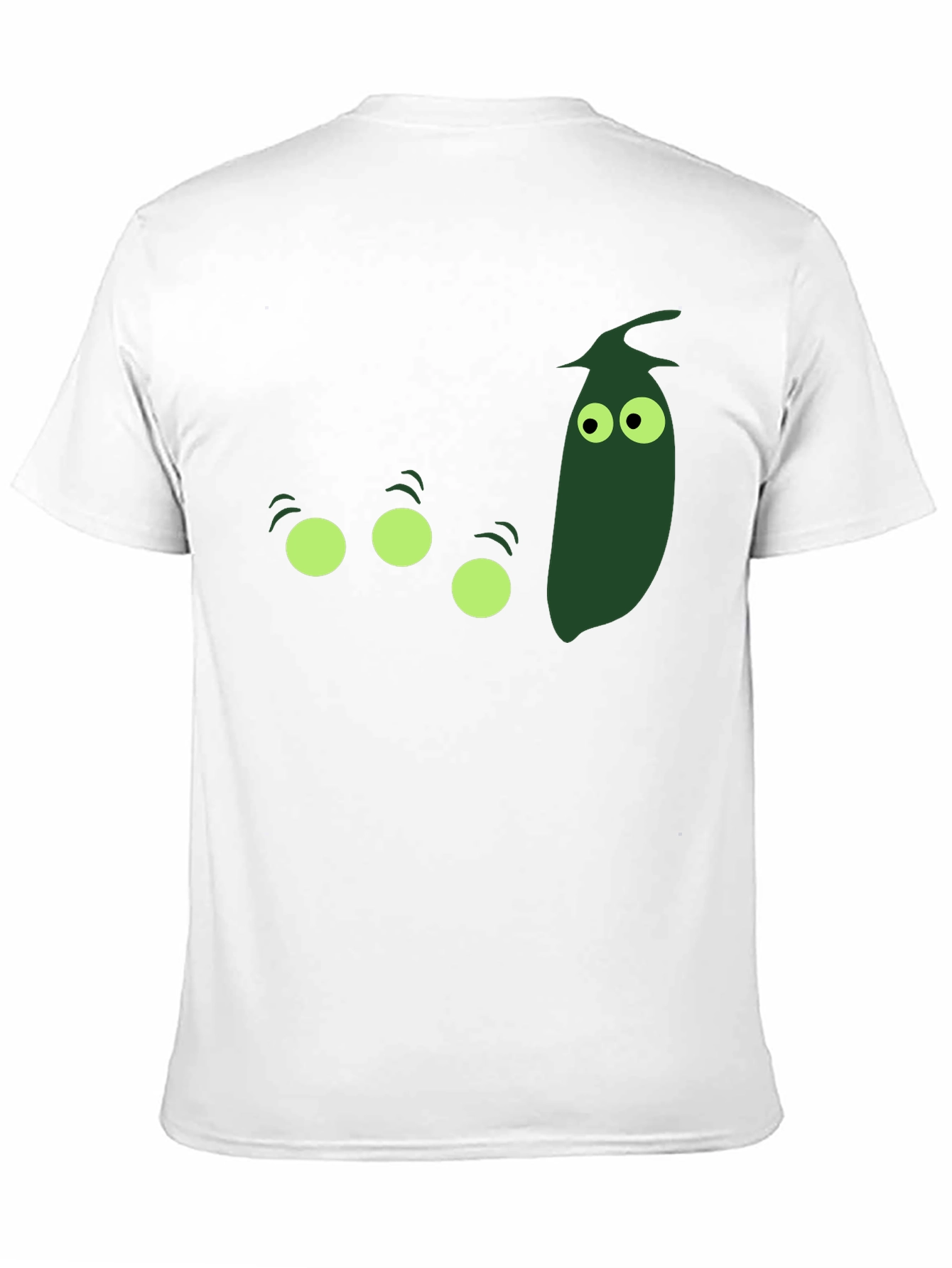 Black Funny Pea Pod T-Shirt - Men's Black Graphic Tee view 11
