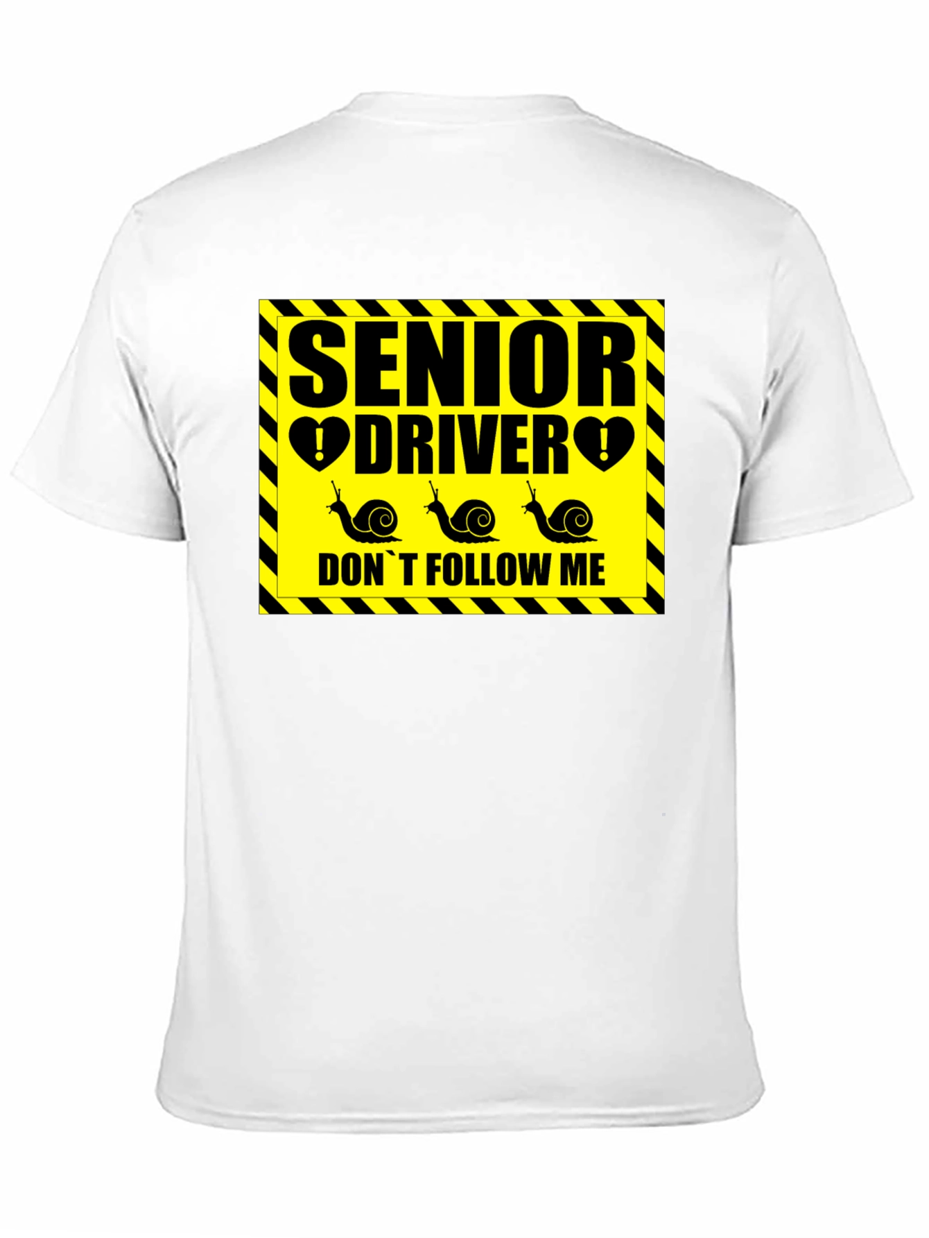 Black Senior Driver Funny Snail Graphic Novelty T-Shirt view 11