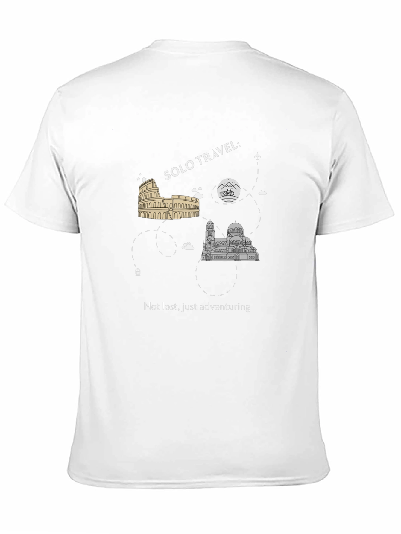 Black Solo Travel Adventure T-Shirt view 11