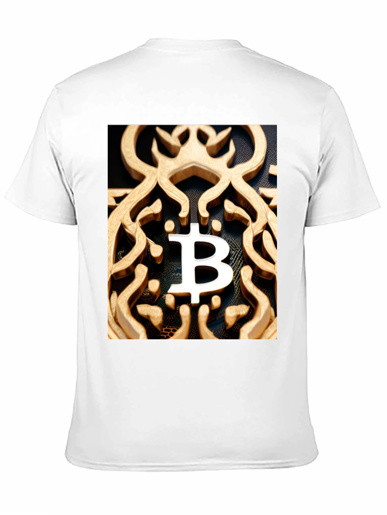 Black Bitcoin Ornate Tee - Crypto Fashion view 11