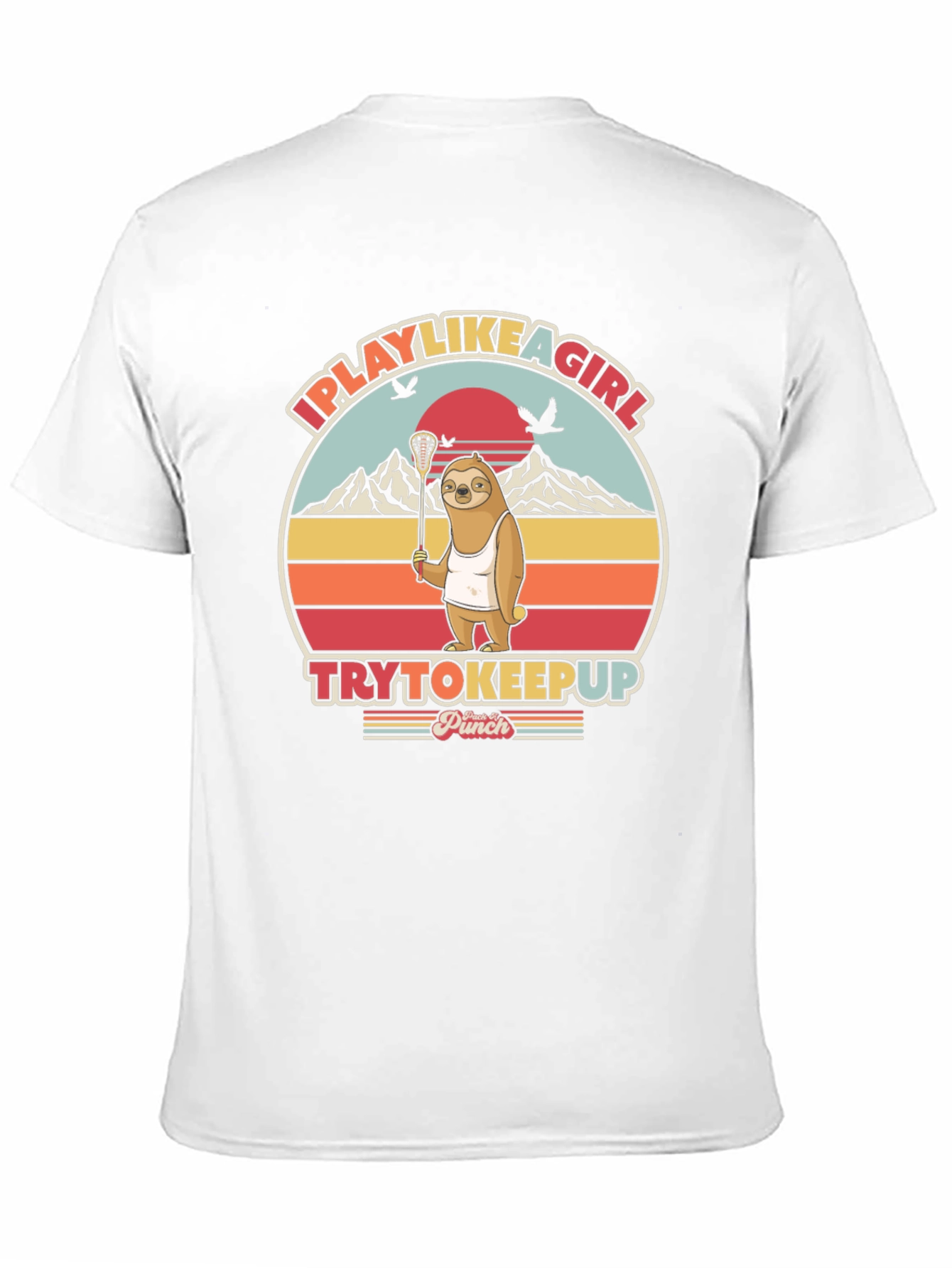 Black I Play Like a Girl Sloth T-Shirt view 11