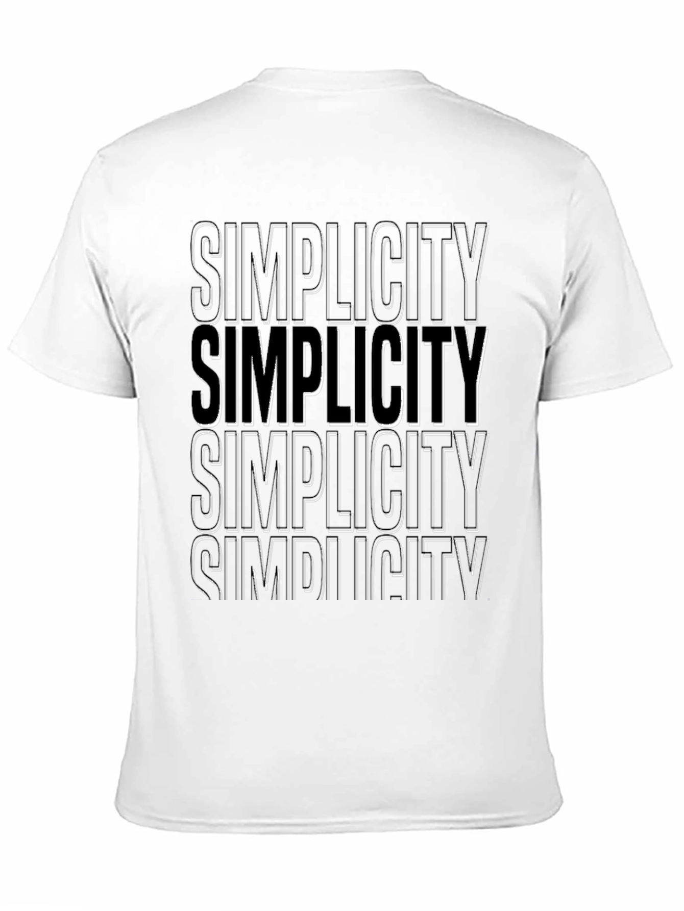 Black Simplicity Text Graphic Black Tee view 11