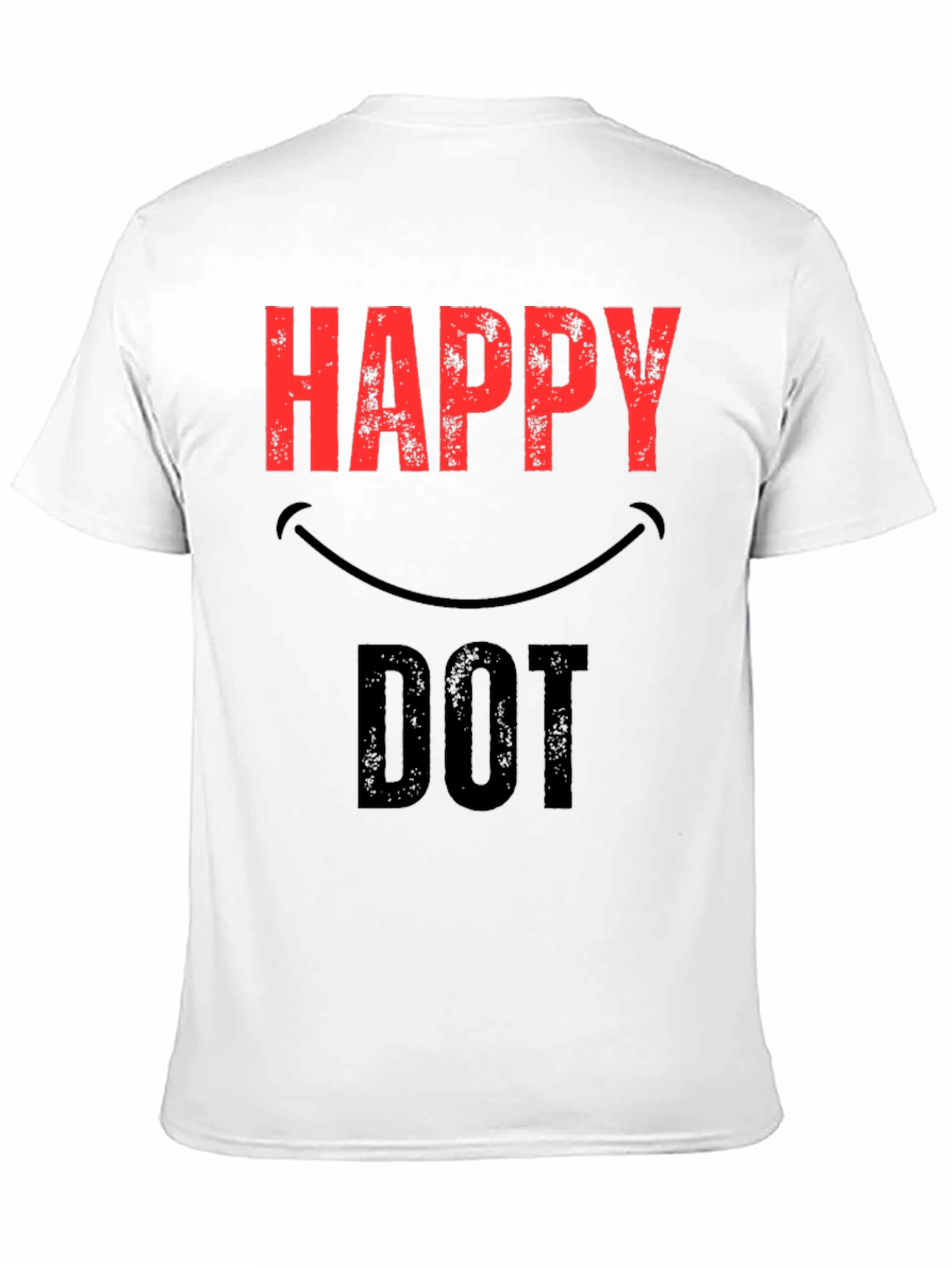 Black Happy Dot Graphic T-Shirt view 11