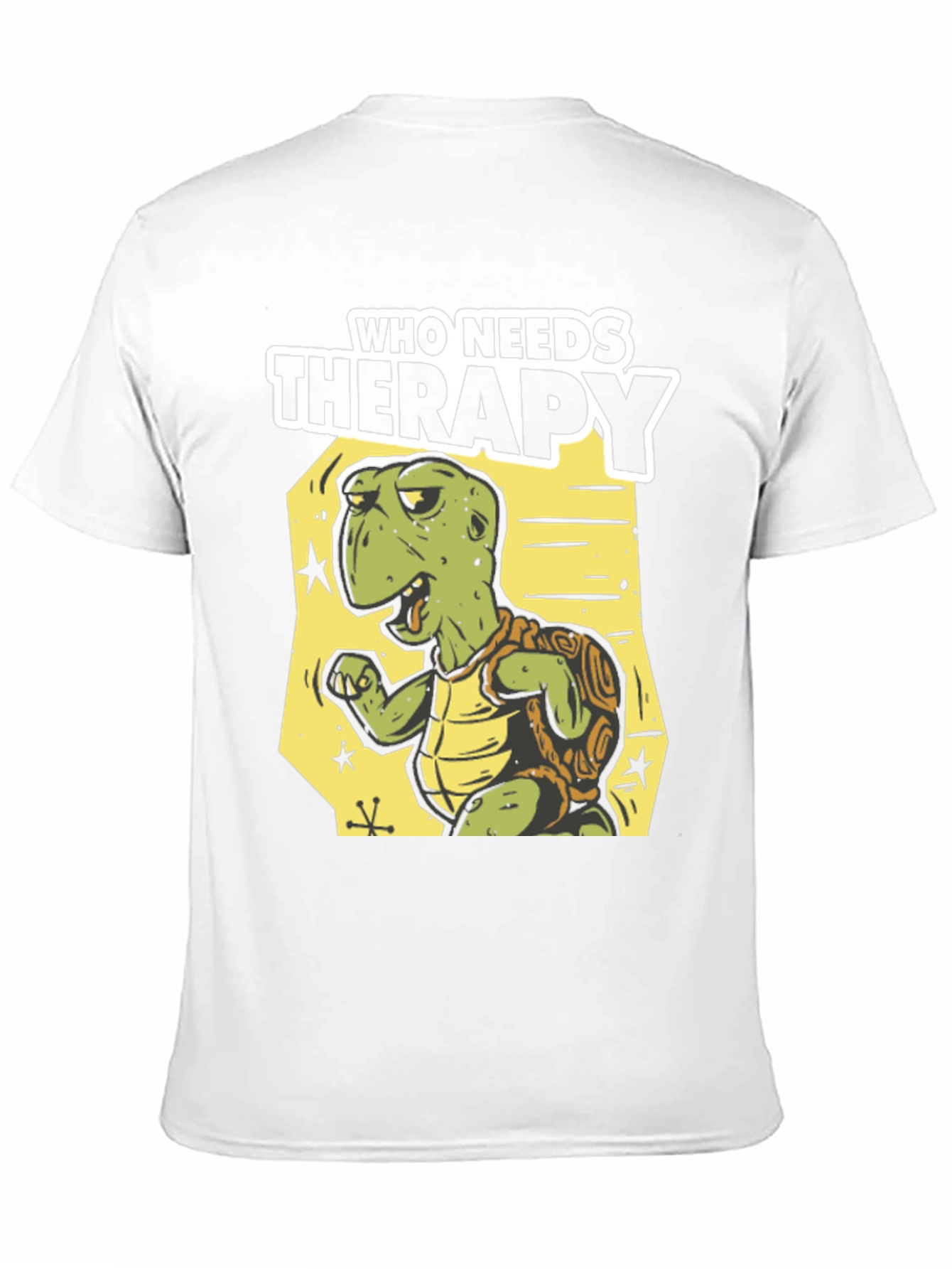 Black Funny Turtle Therapy T-Shirt - Unique Design view 11