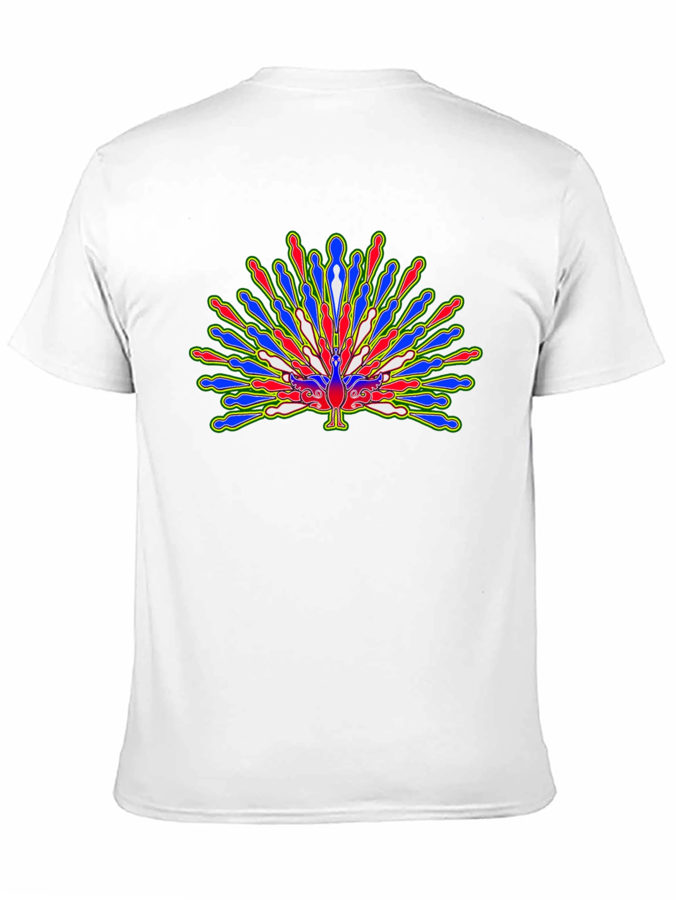 Black Peacock Graphic Print Black T-Shirt view 11