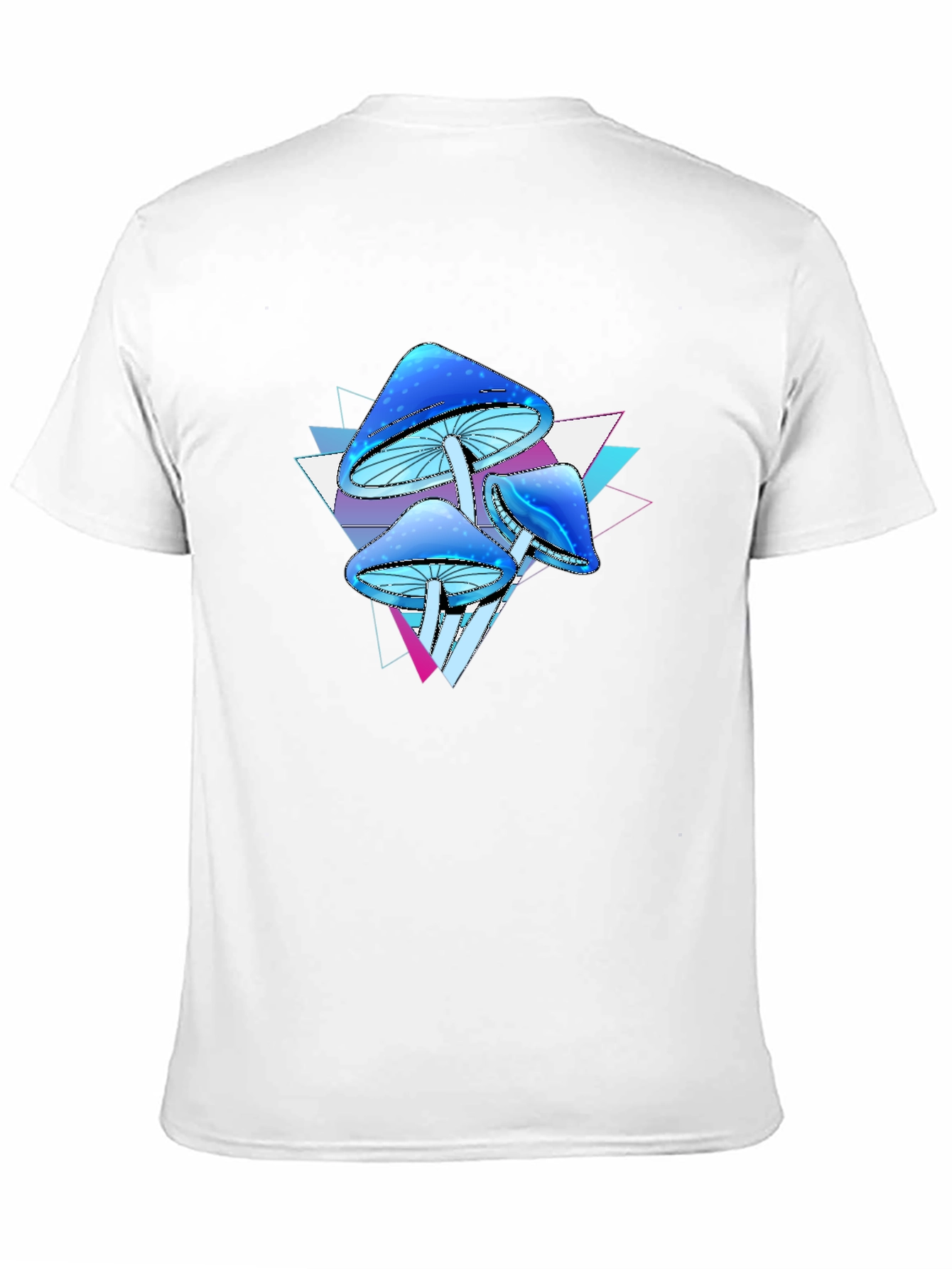 Black Psychedelic Mushroom Graphic Tee - Black Cotton Blend view 11