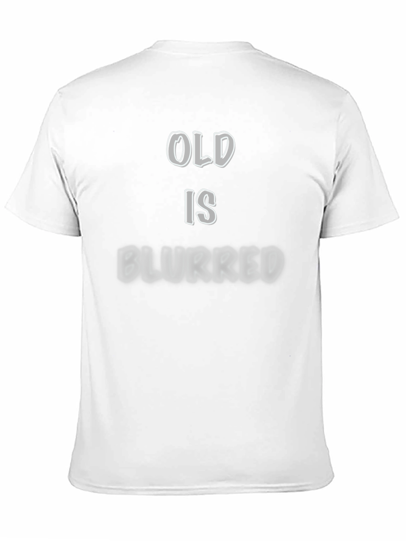 Black Old is Blurred Funny T-Shirt - Black view 11