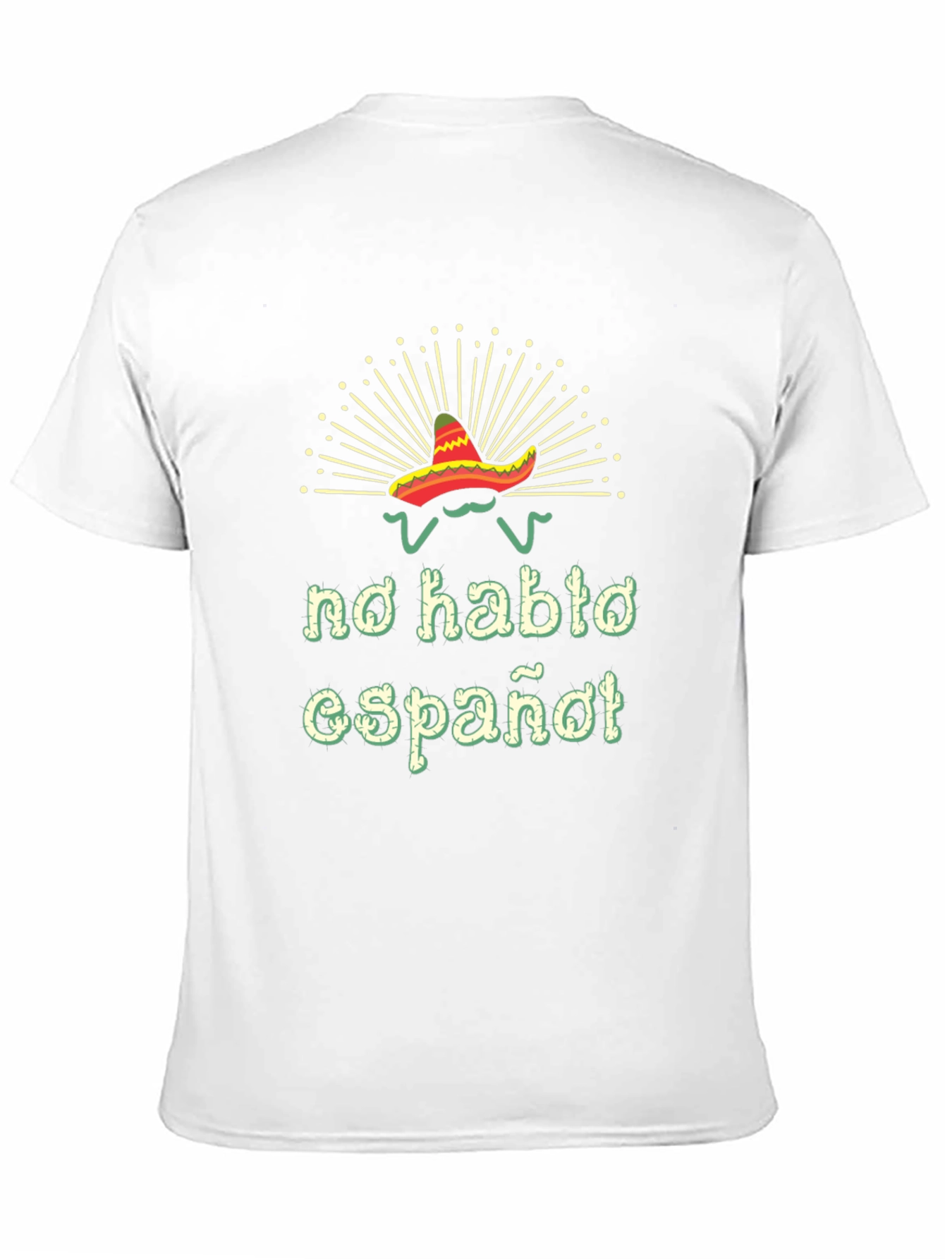 Black No Hablo Español T-Shirt - Funny Cinco De Mayo Tee view 11