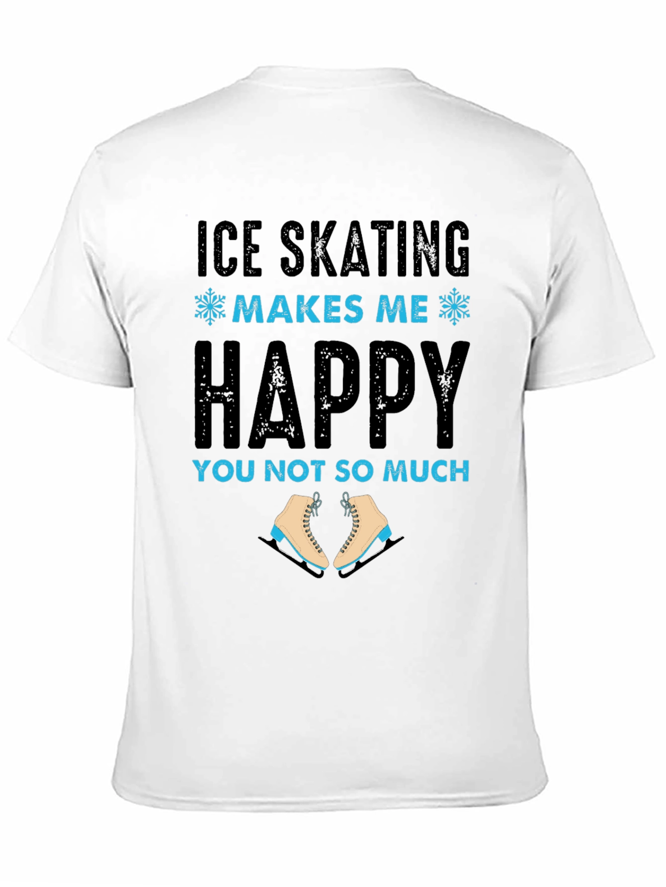 Black Ice Skating Makes Me Happy Tee view 11