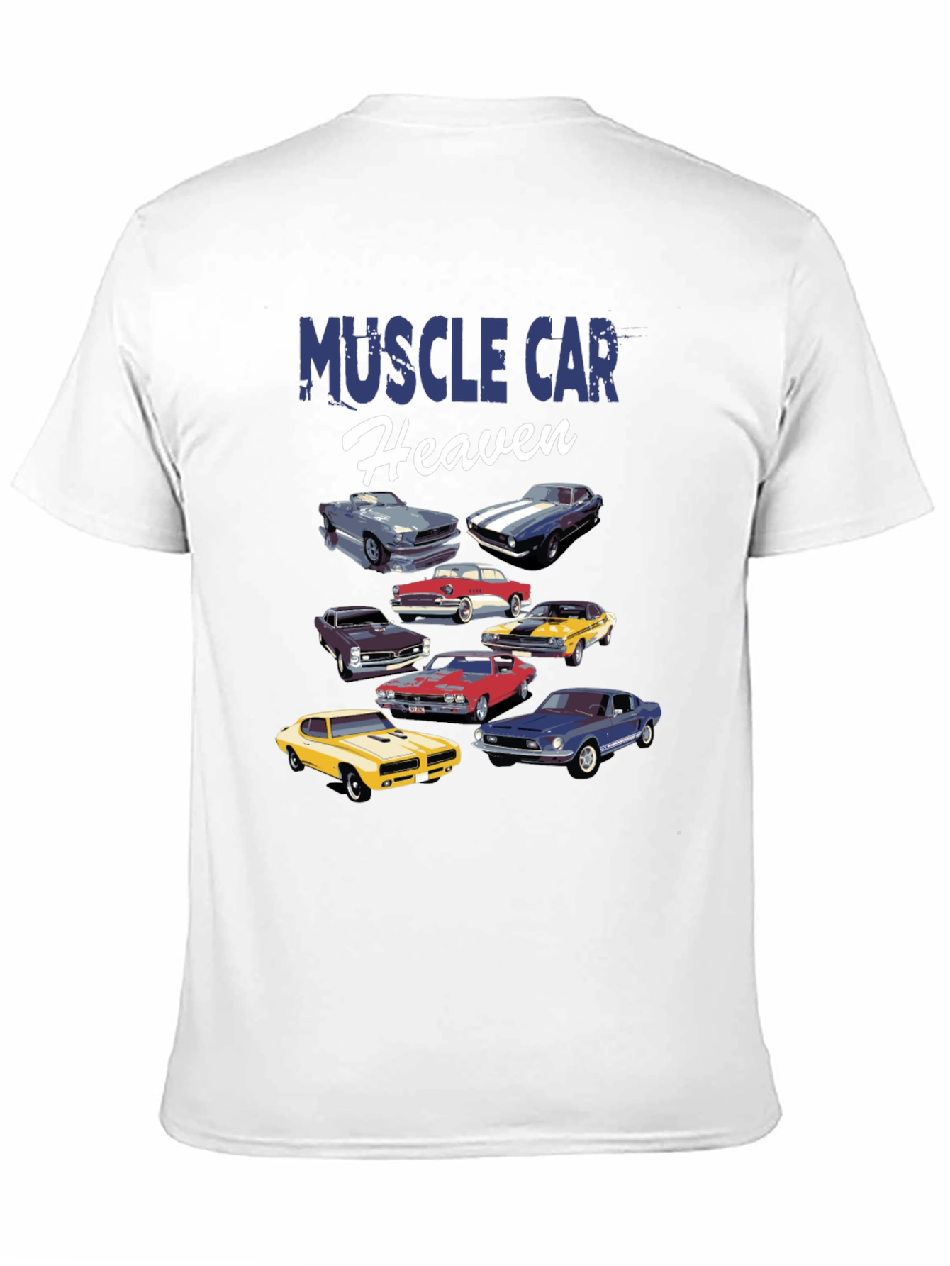 Black Muscle Car Heaven Graphic Tee view 11