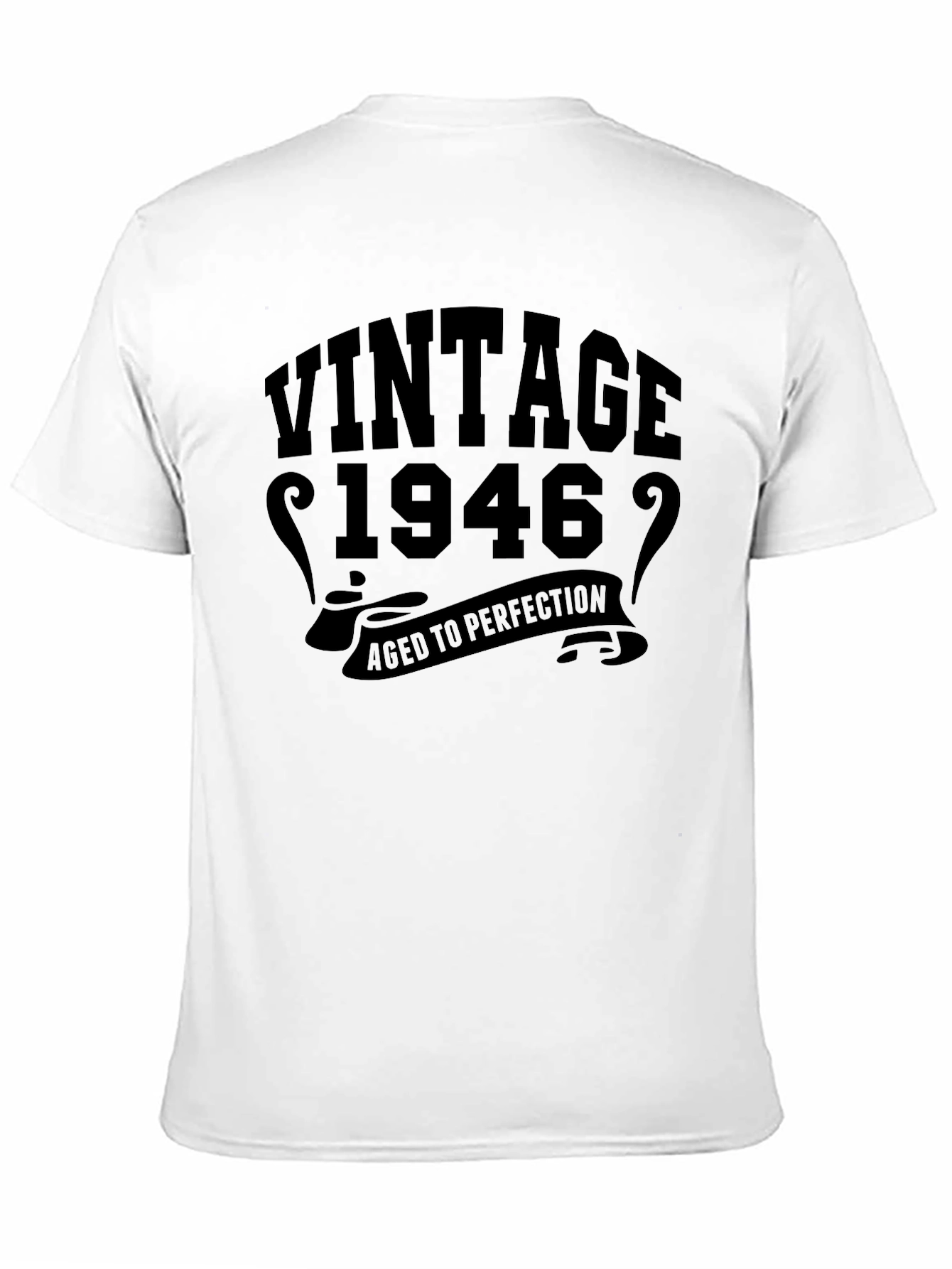 Black Vintage 1946 Aged to Perfection Graphic T-Shirt view 11