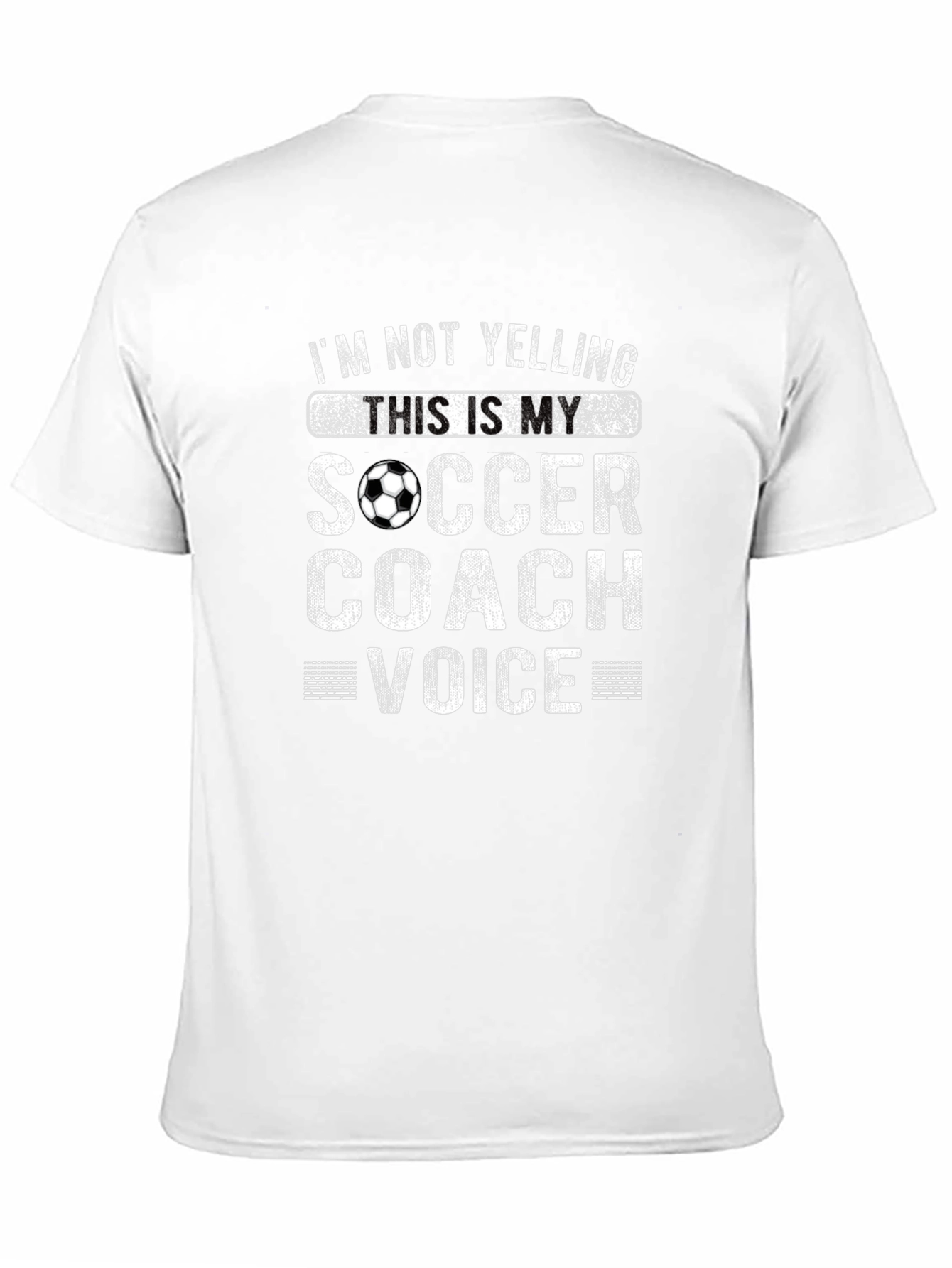 Black Soccer Coach Voice T-Shirt - Funny Novelty Tee view 11