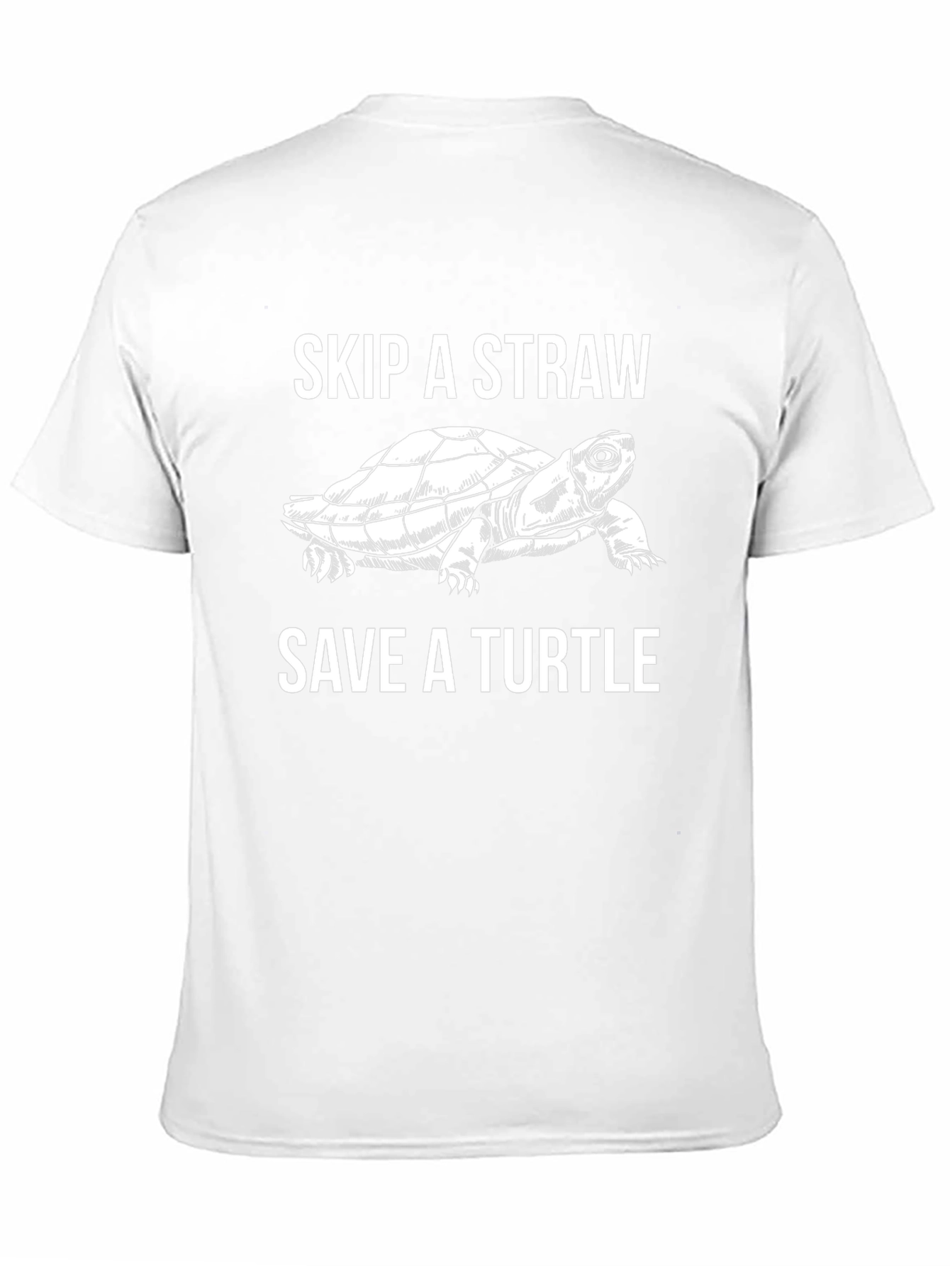 Black Skip a Straw Save a Turtle Graphic Tee view 11