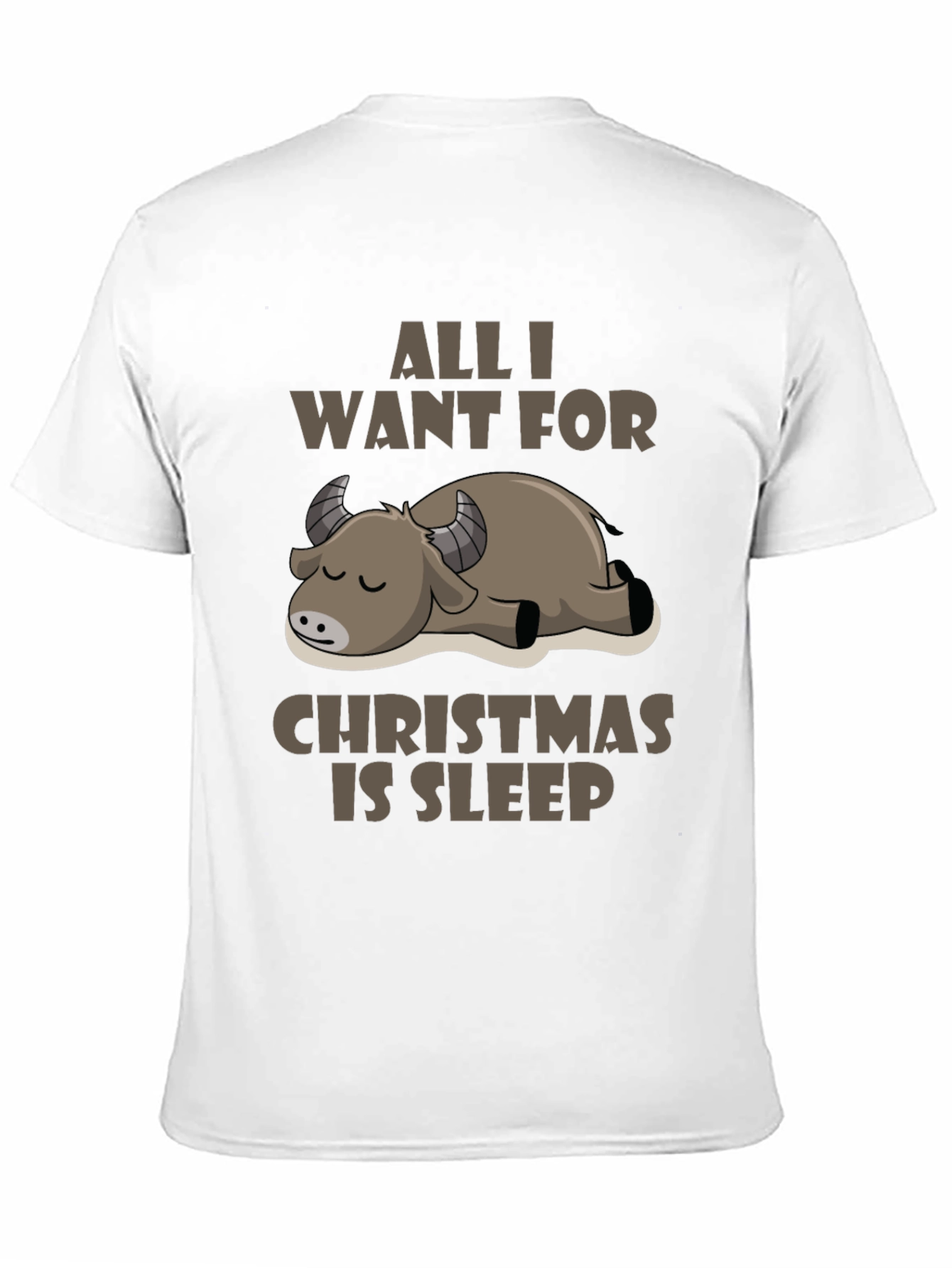 Black All I Want For Christmas Is Sleep T-Shirt view 11
