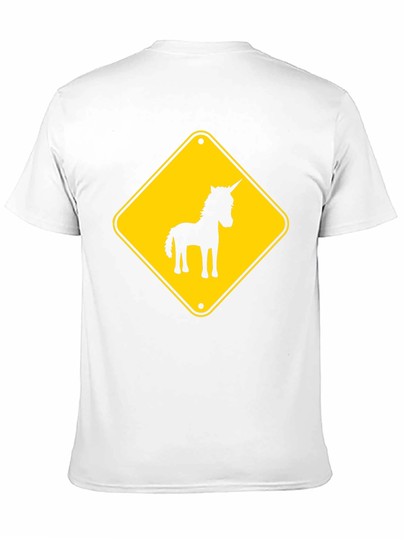 Black Unicorn Crossing T-Shirt - Black Novelty Tee view 11