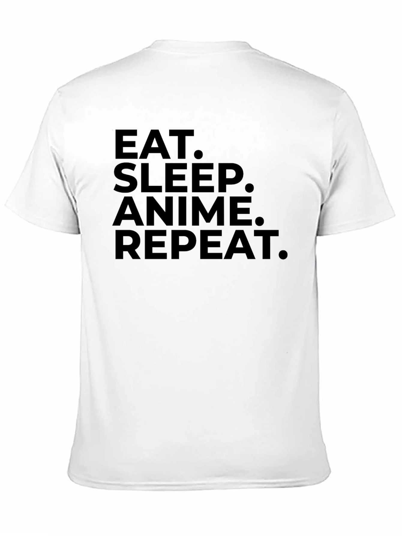 Black Eat Sleep Anime Repeat Black Graphic Tee view 11
