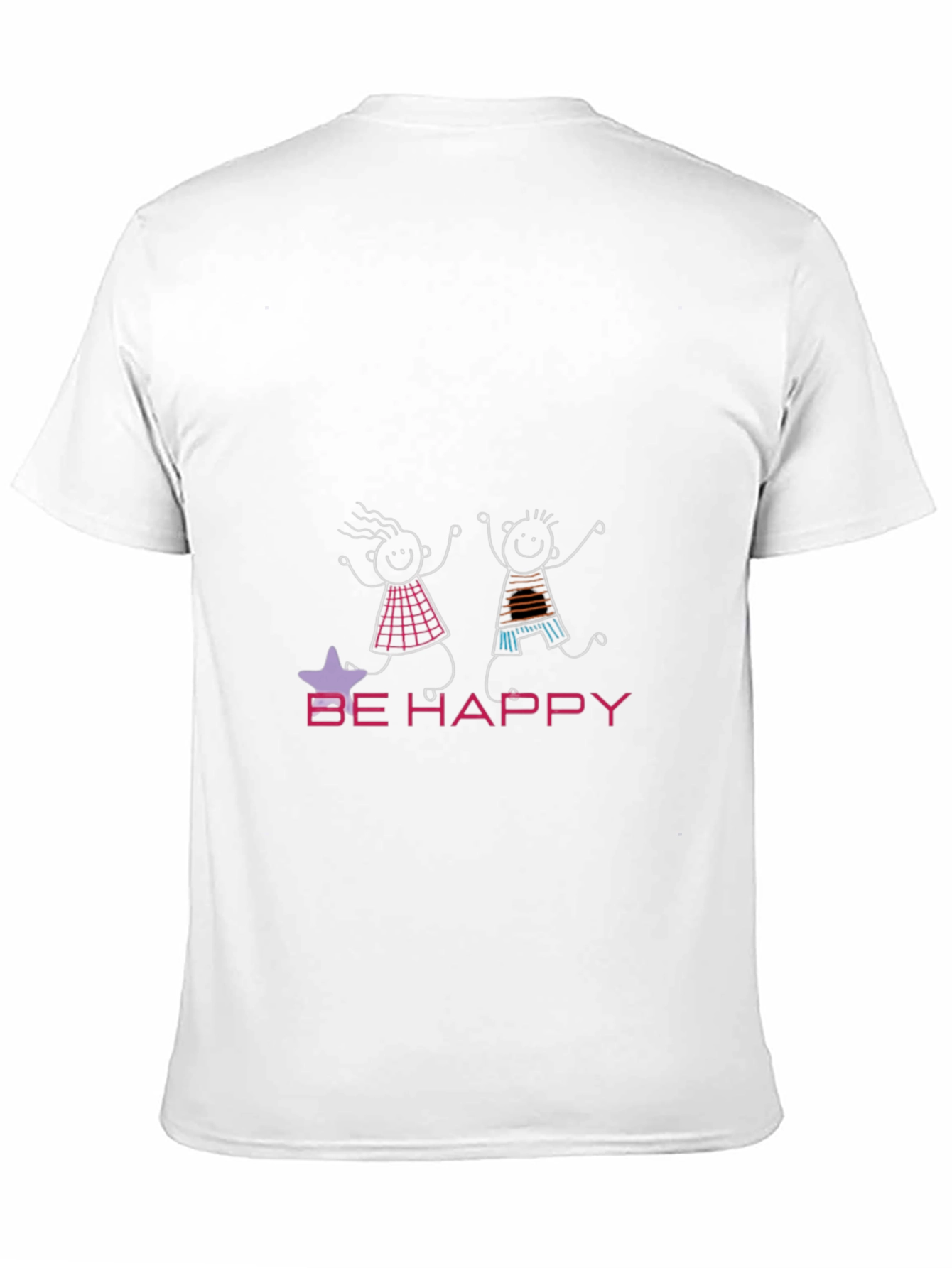 Black Be Happy Graphic Tee - Black view 11