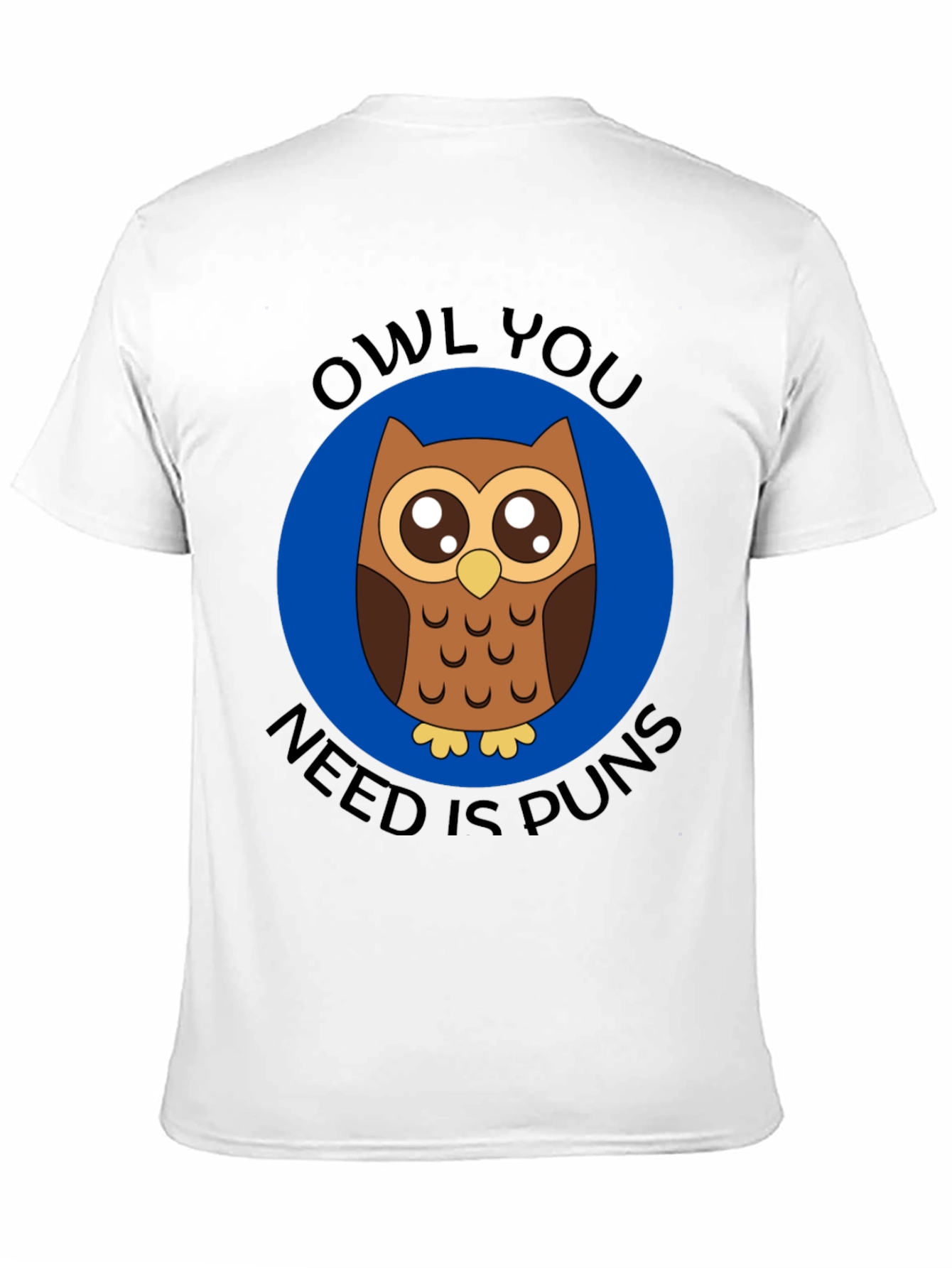 Black Owl You Need Is Puns T-Shirt - Funny Animal Graphic Tee view 11