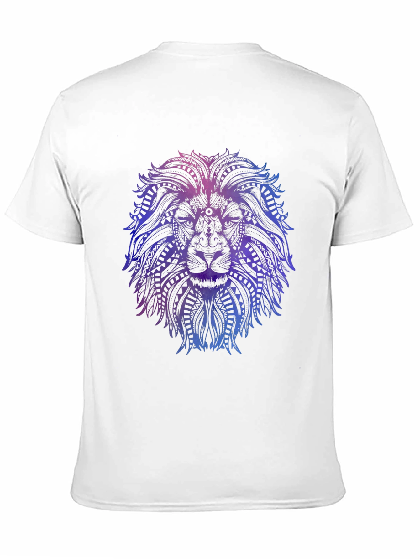 Lion Mandala Graphic Tee - Stylish Men's Black T-Shirt - 11