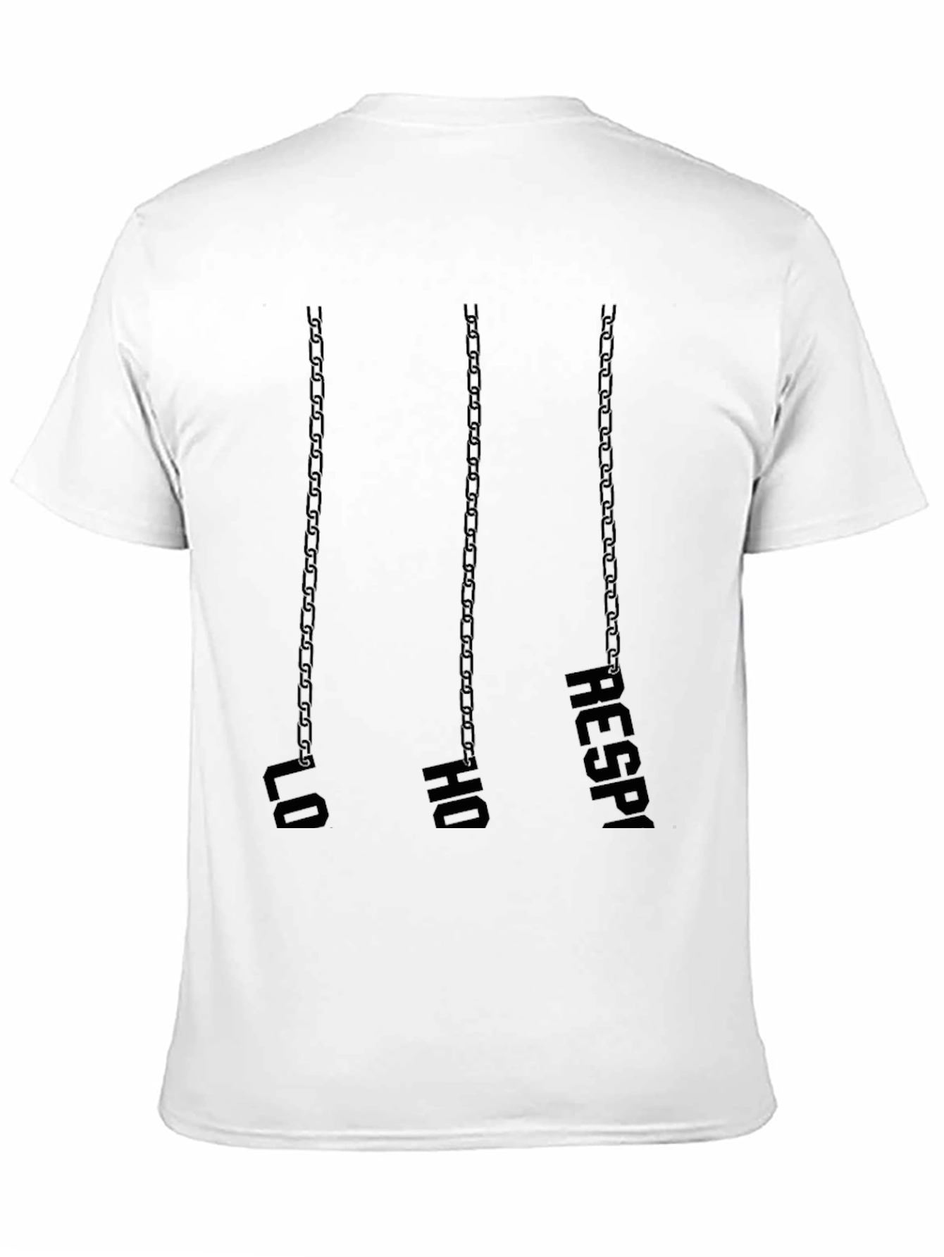 Lo Ho Respi Chain Print Black T-Shirt - 11
