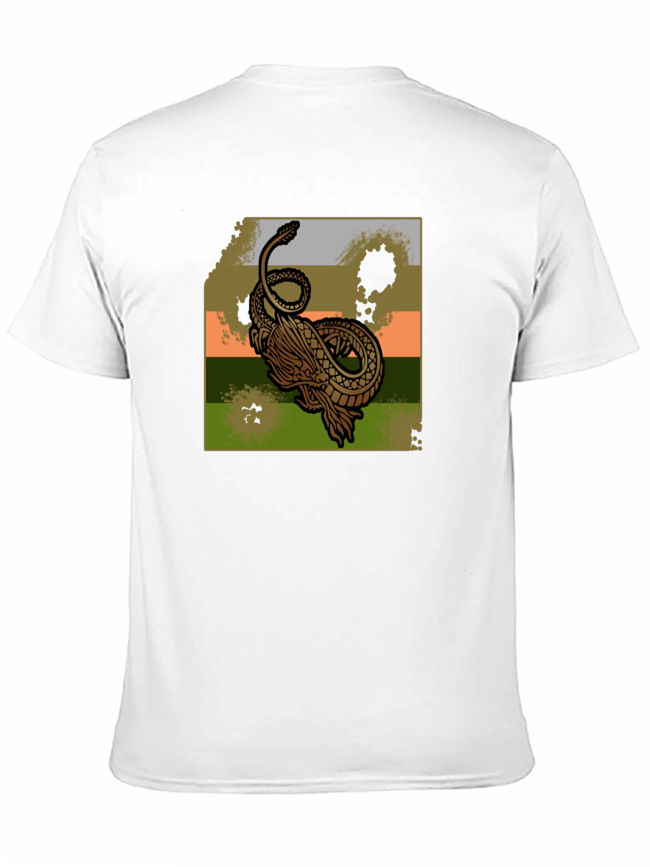 Black Dragon Graphic Print Black T-Shirt view 11