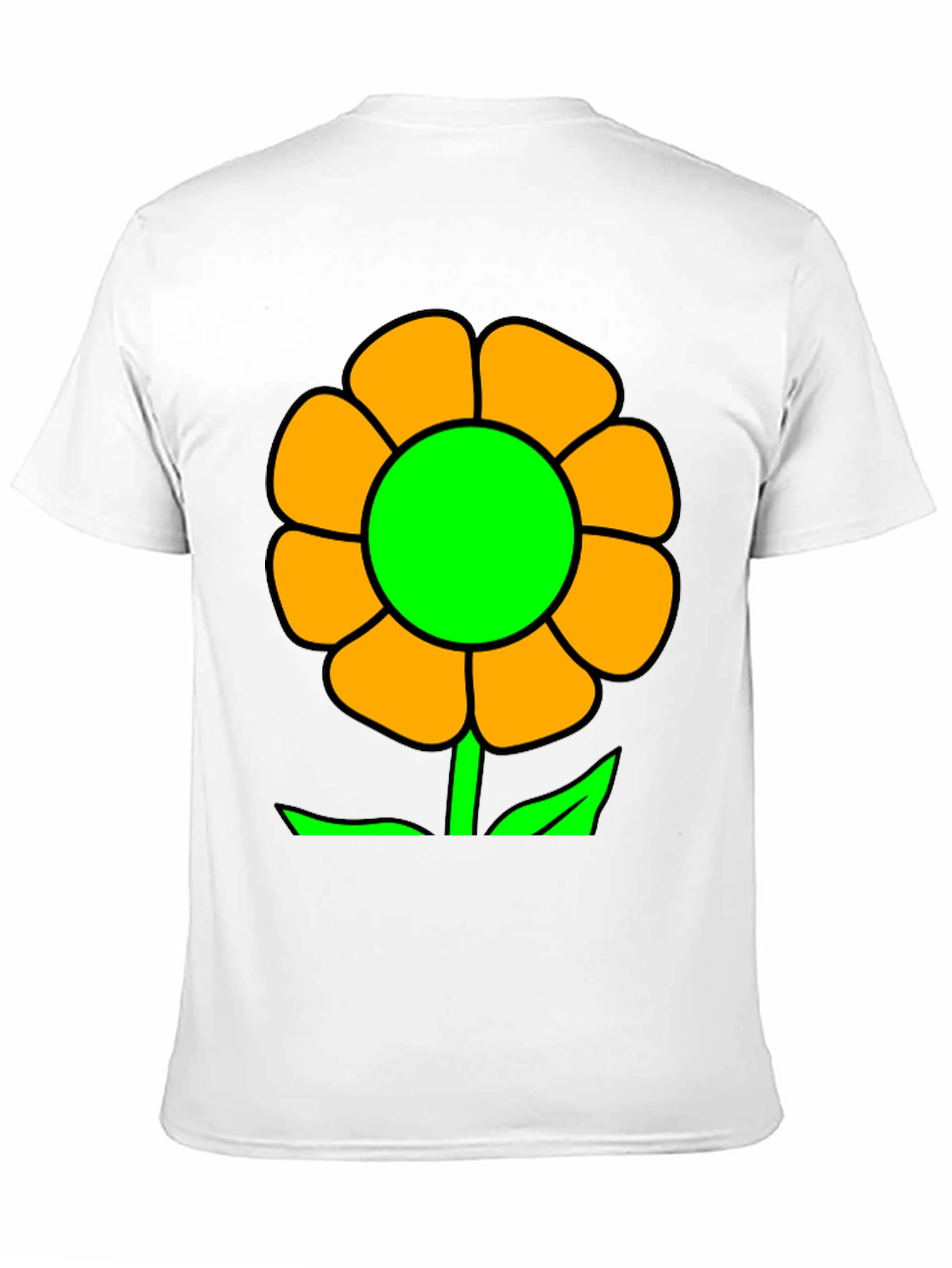 Black Vibrant Flower Graphic T-Shirt - Black view 11