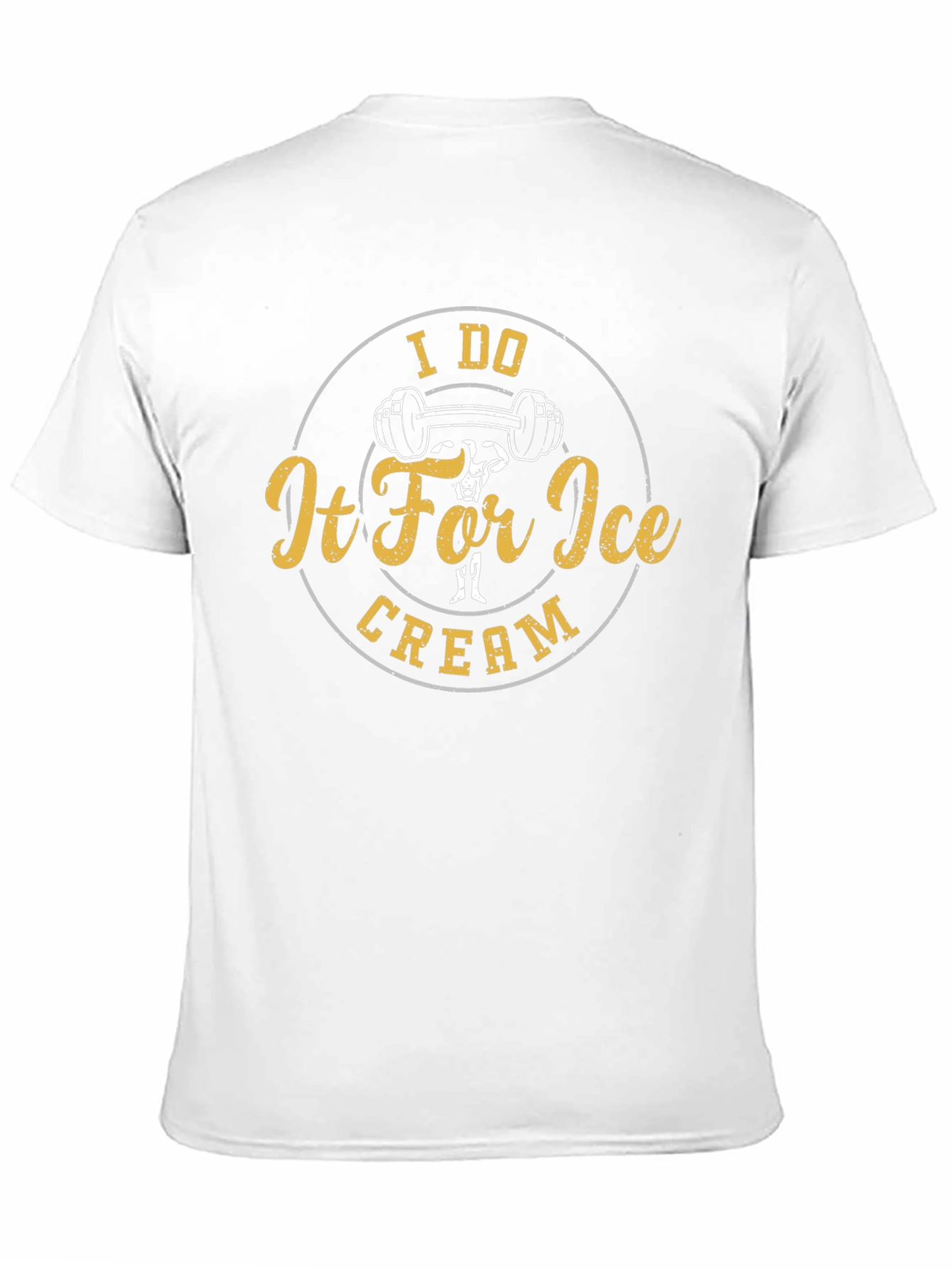 Black I Do It For Ice Cream Funny Gym T-Shirt view 11