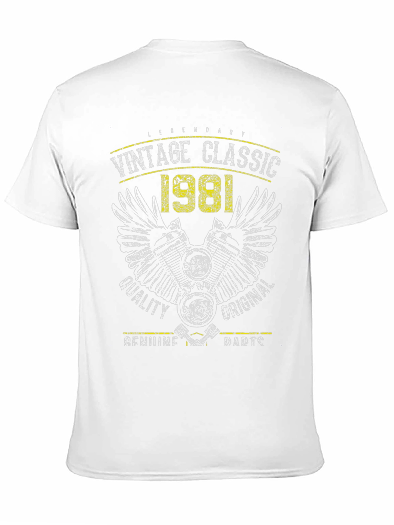 Black Vintage Classic 1981 Motorcycle T-Shirt view 11