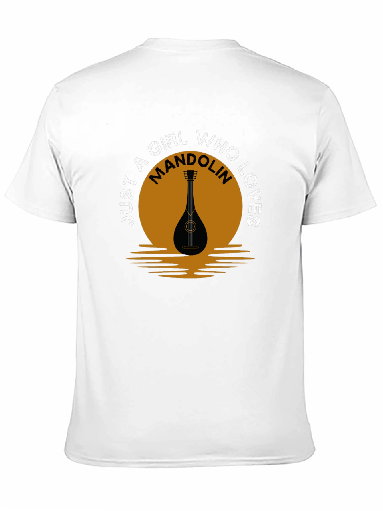 Black Mandolin Lover T-Shirt - Just A Girl Who Loves Mandolin view 11
