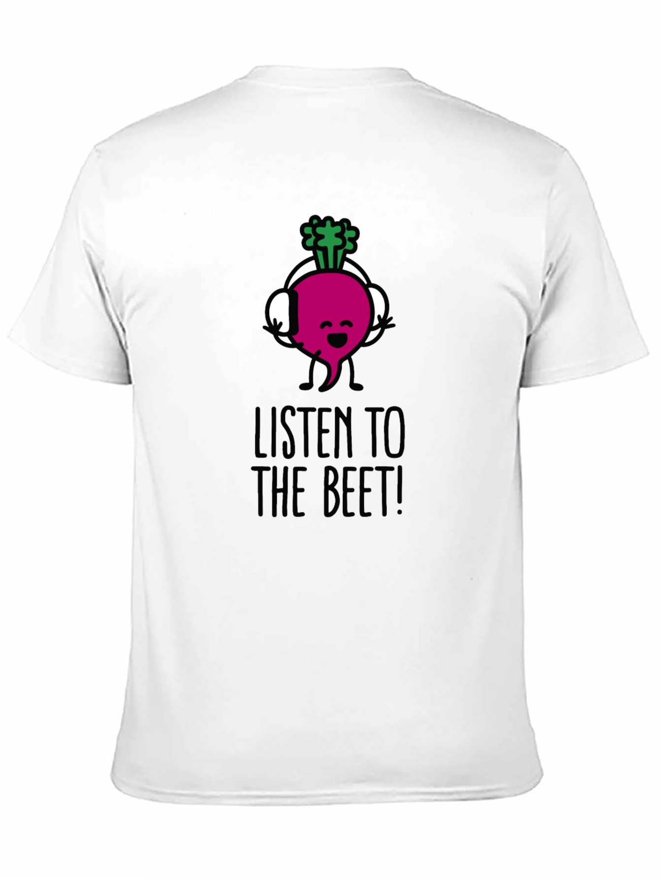 Black Listen to the Beet! Funny Graphic Tee view 11