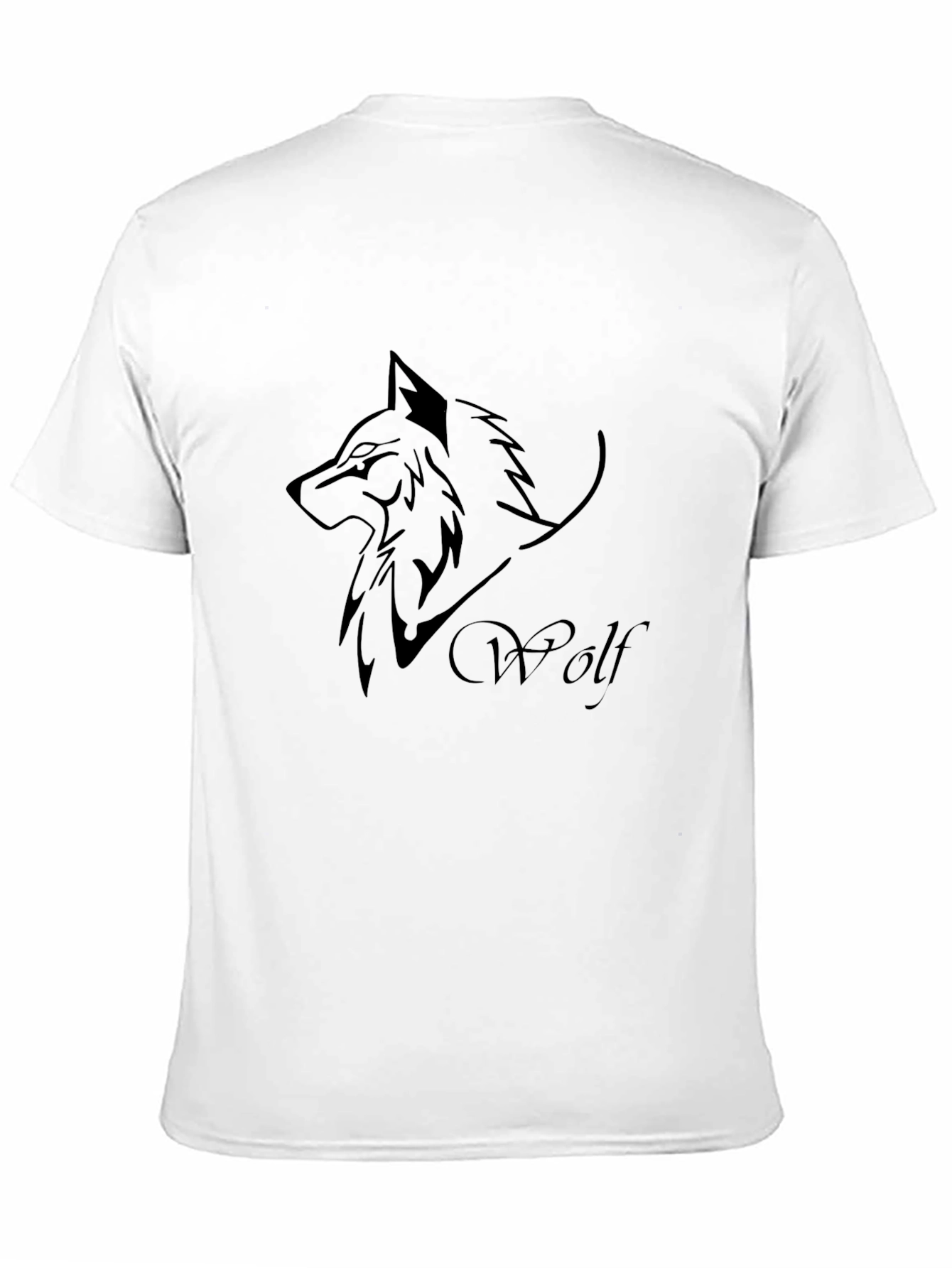 Black Black Wolf Graphic Tee - Men's Casual Shirt view 11