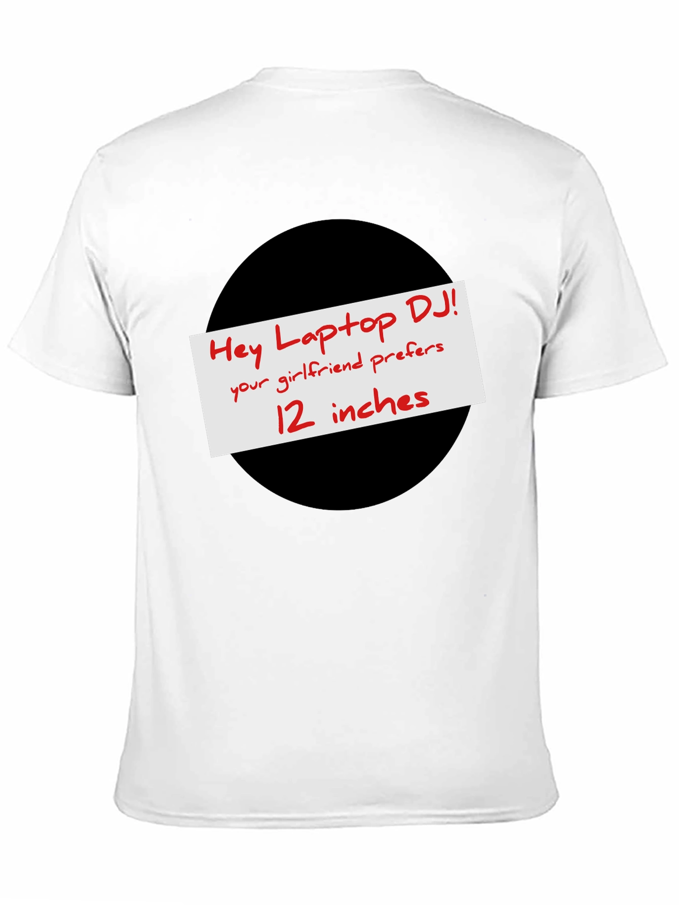 Black Hey Laptop DJ! Humor Tee view 11