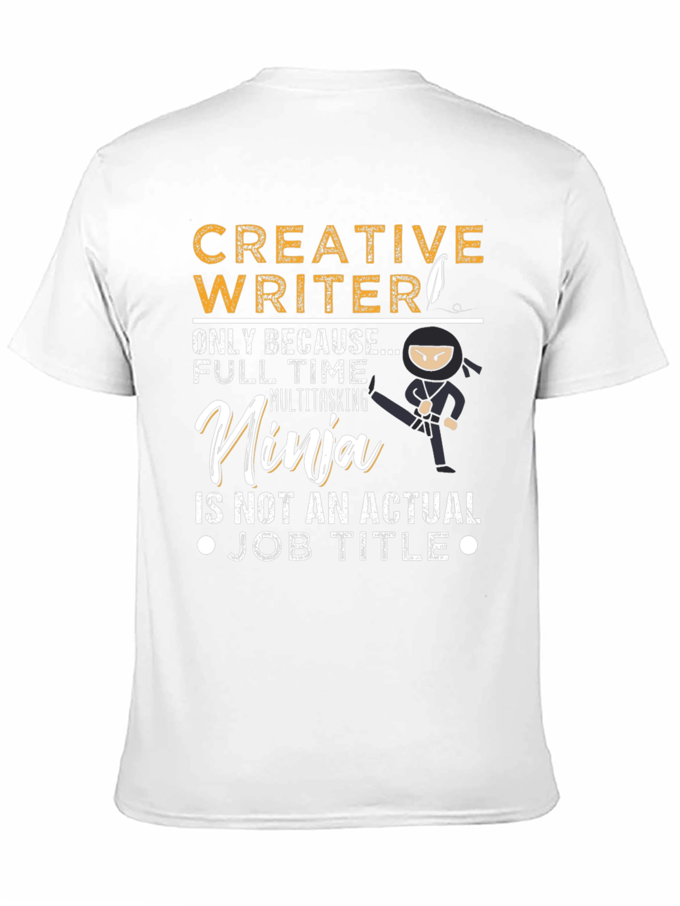 Black Creative Writer Ninja Graphic Tee view 11