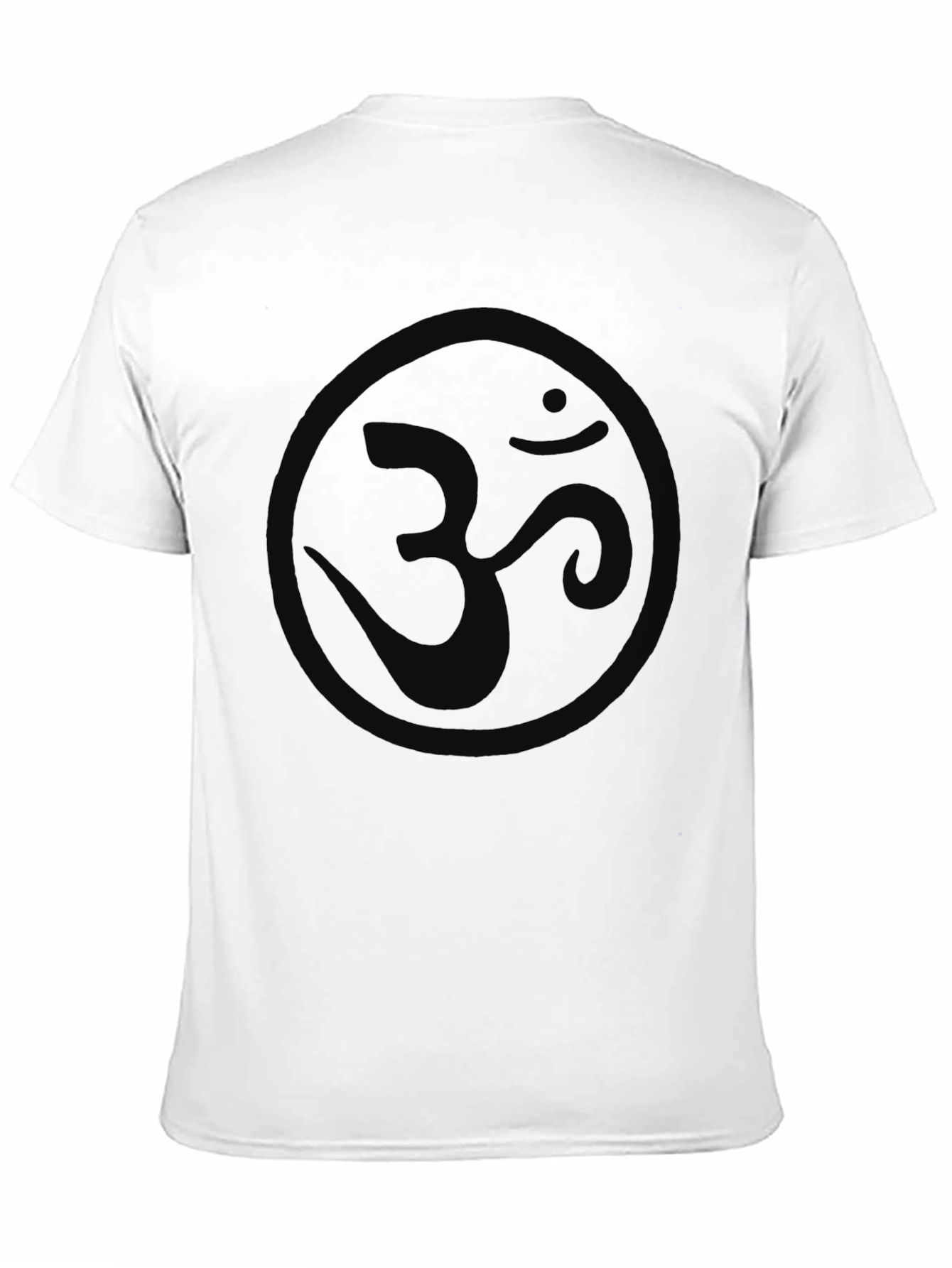 Black Men's Black Om Symbol Graphic T-Shirt view 11