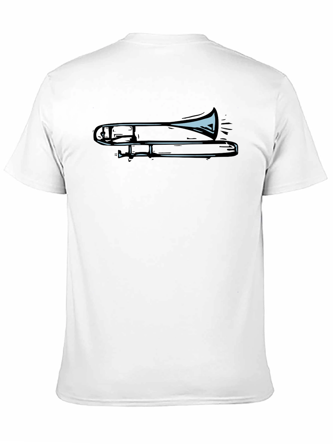 Black Trombone Graphic Tee - Cool Musician Shirt view 11