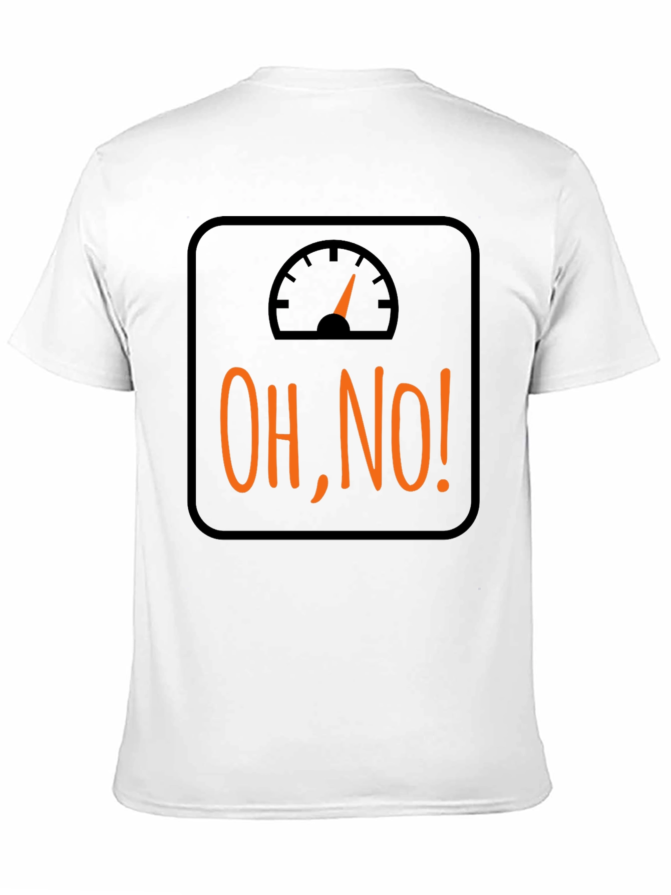 Black Oh No! Weight Scale Graphic Tee - Funny Fitness Shirt view 11