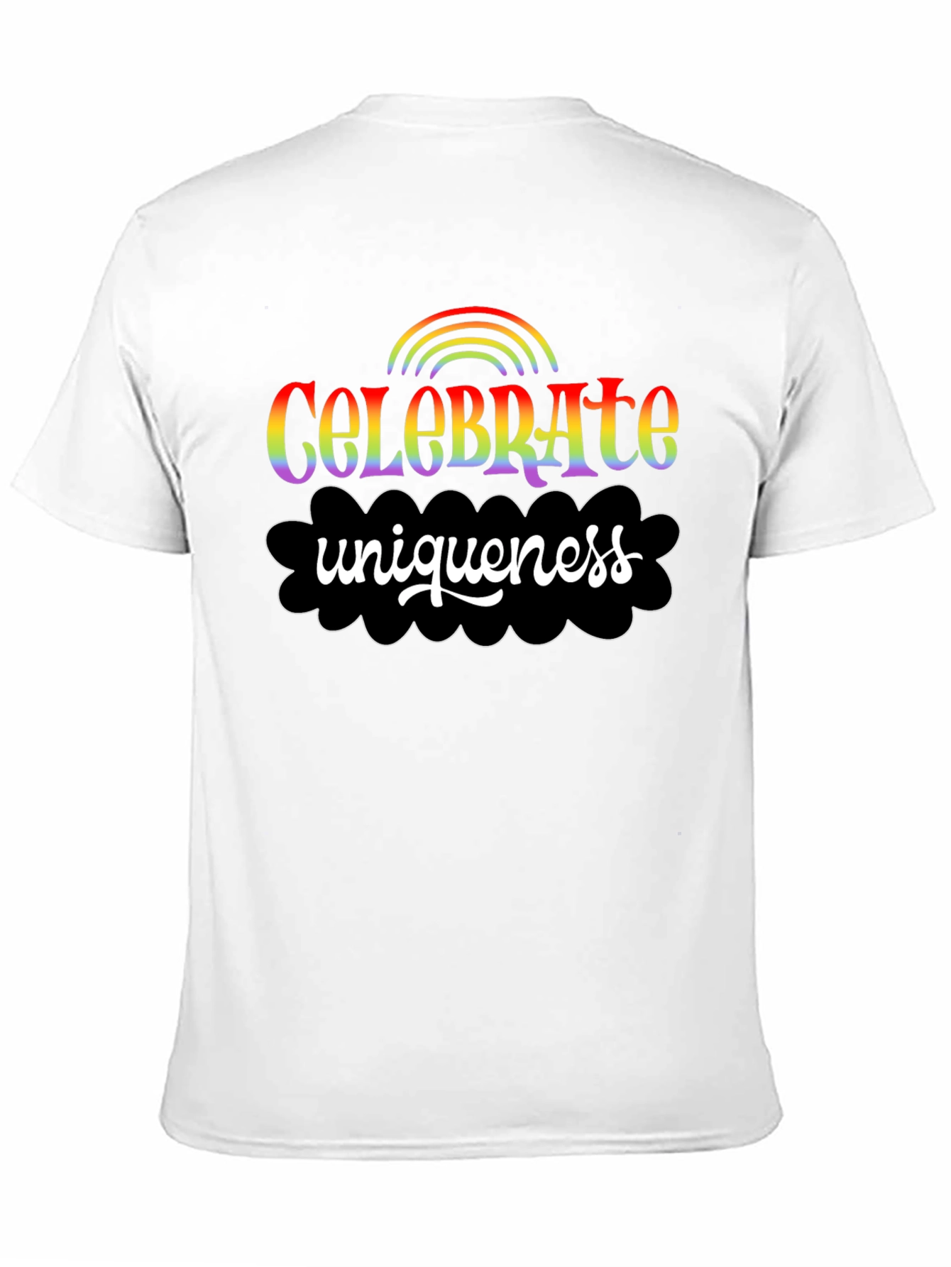 Black Celebrate Uniqueness Rainbow Graphic Tee view 11