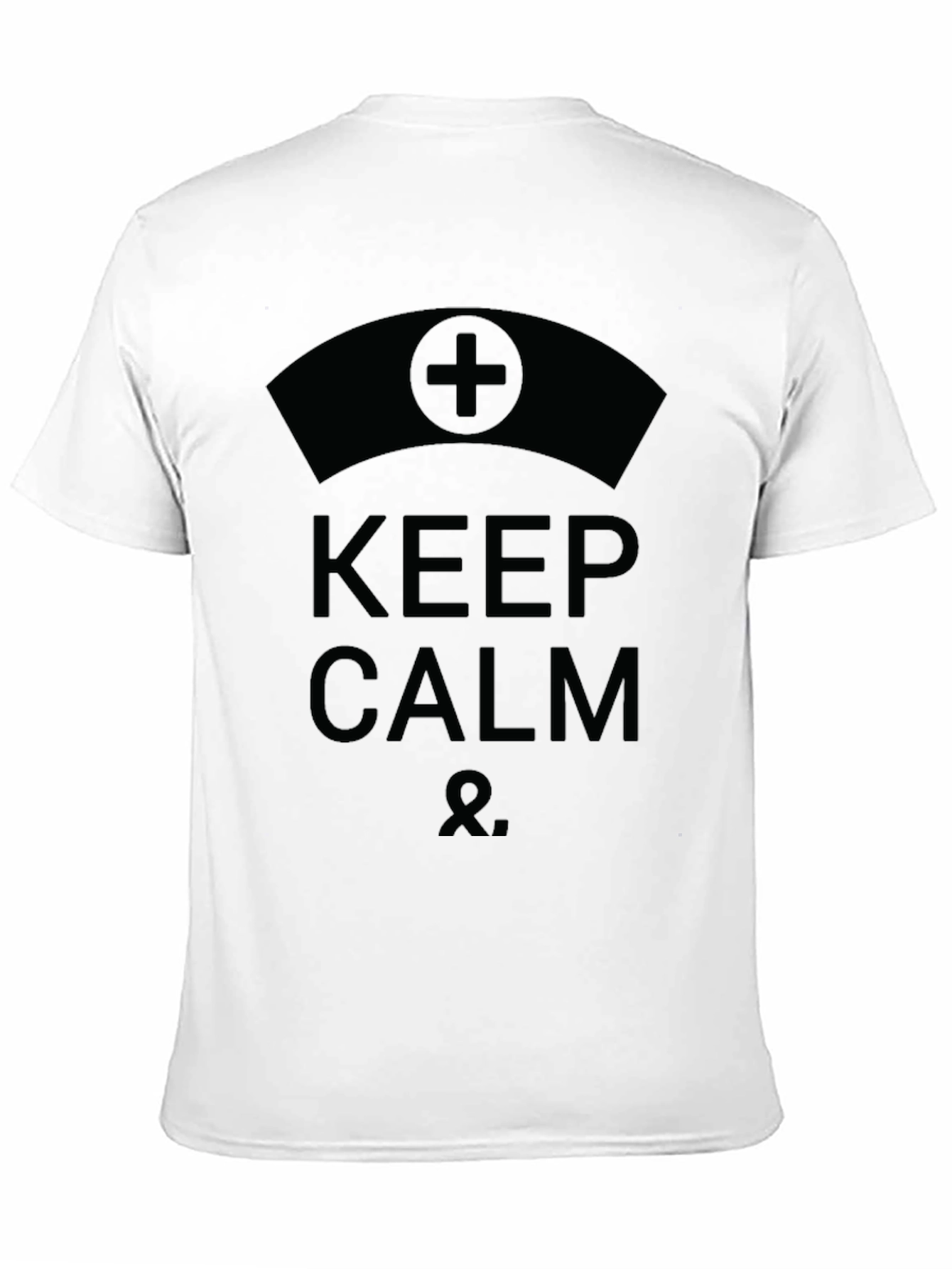 Black Keep Calm Nurse Black Graphic T-Shirt view 11