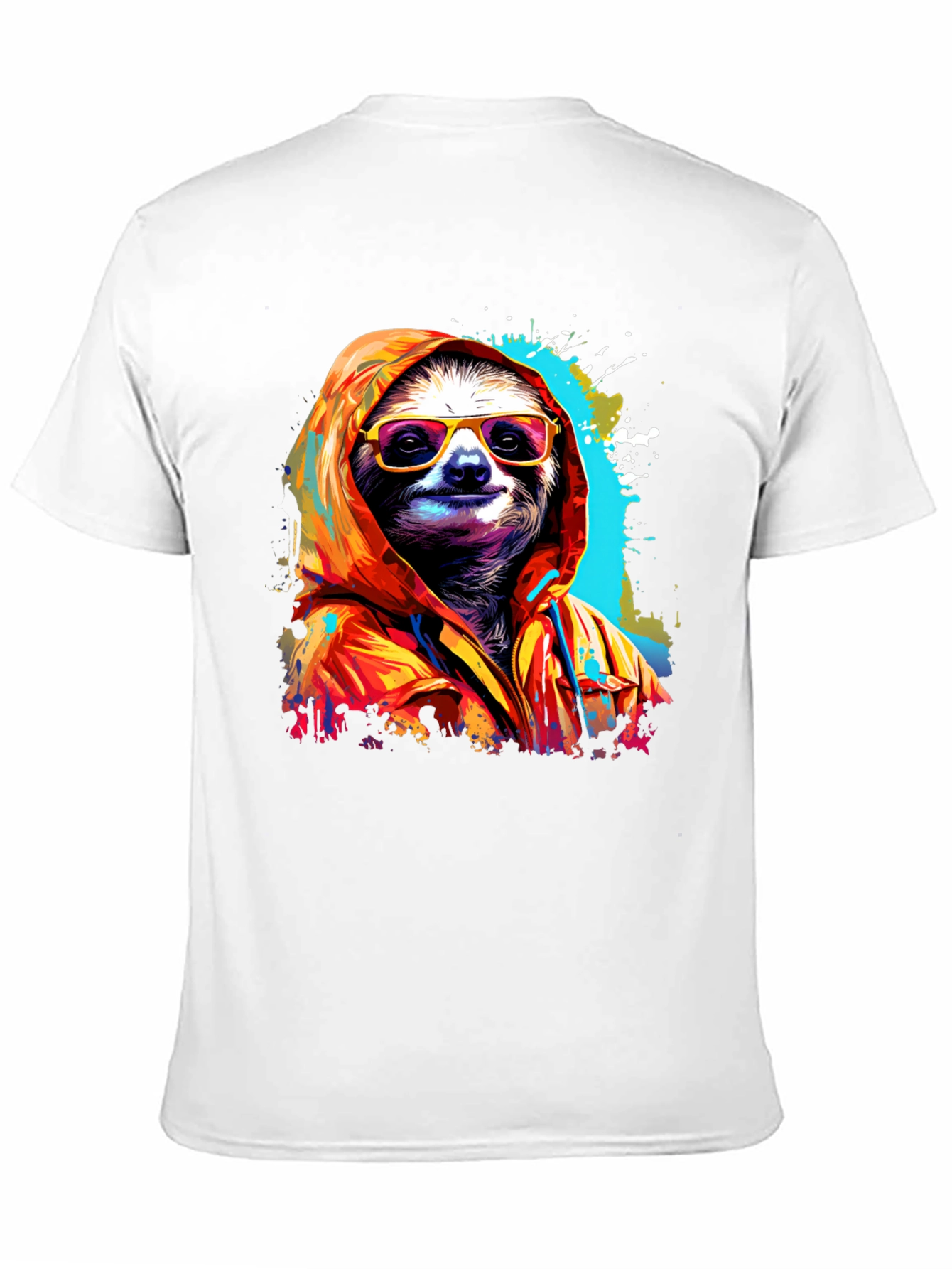 Black Cool Sloth Graphic Tee - Relaxed Style view 11