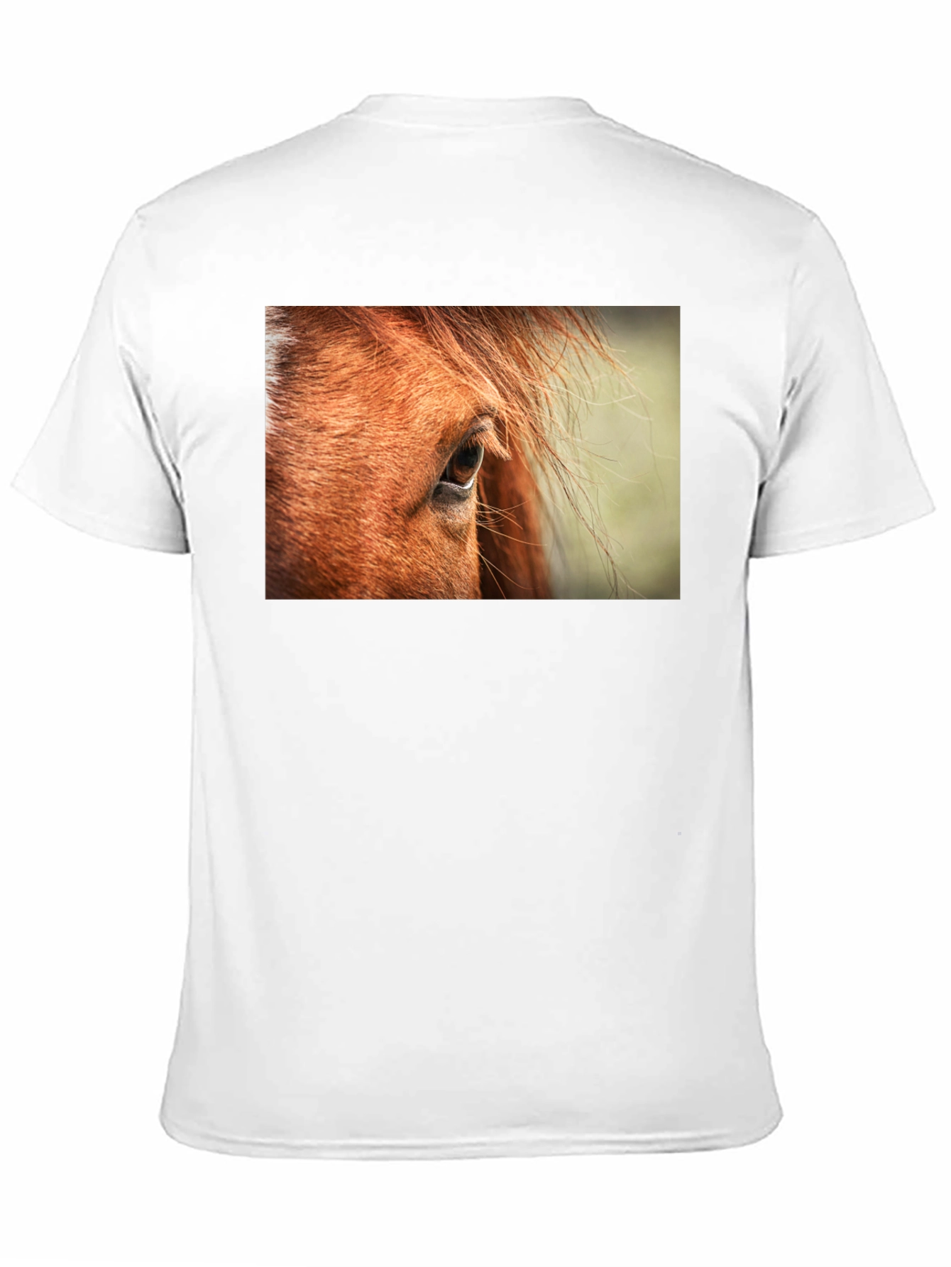 Black Horse Eye Graphic Tee - Unisex Black Cotton Shirt view 11