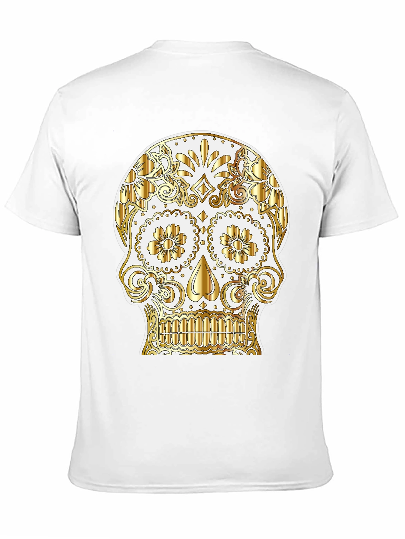 Black Sugar Skull Graphic Tee - Day of the Dead Shirt view 11
