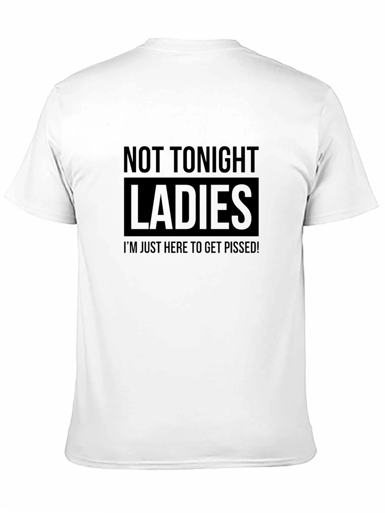 Black Not Tonight Ladies Funny T-Shirt view 11