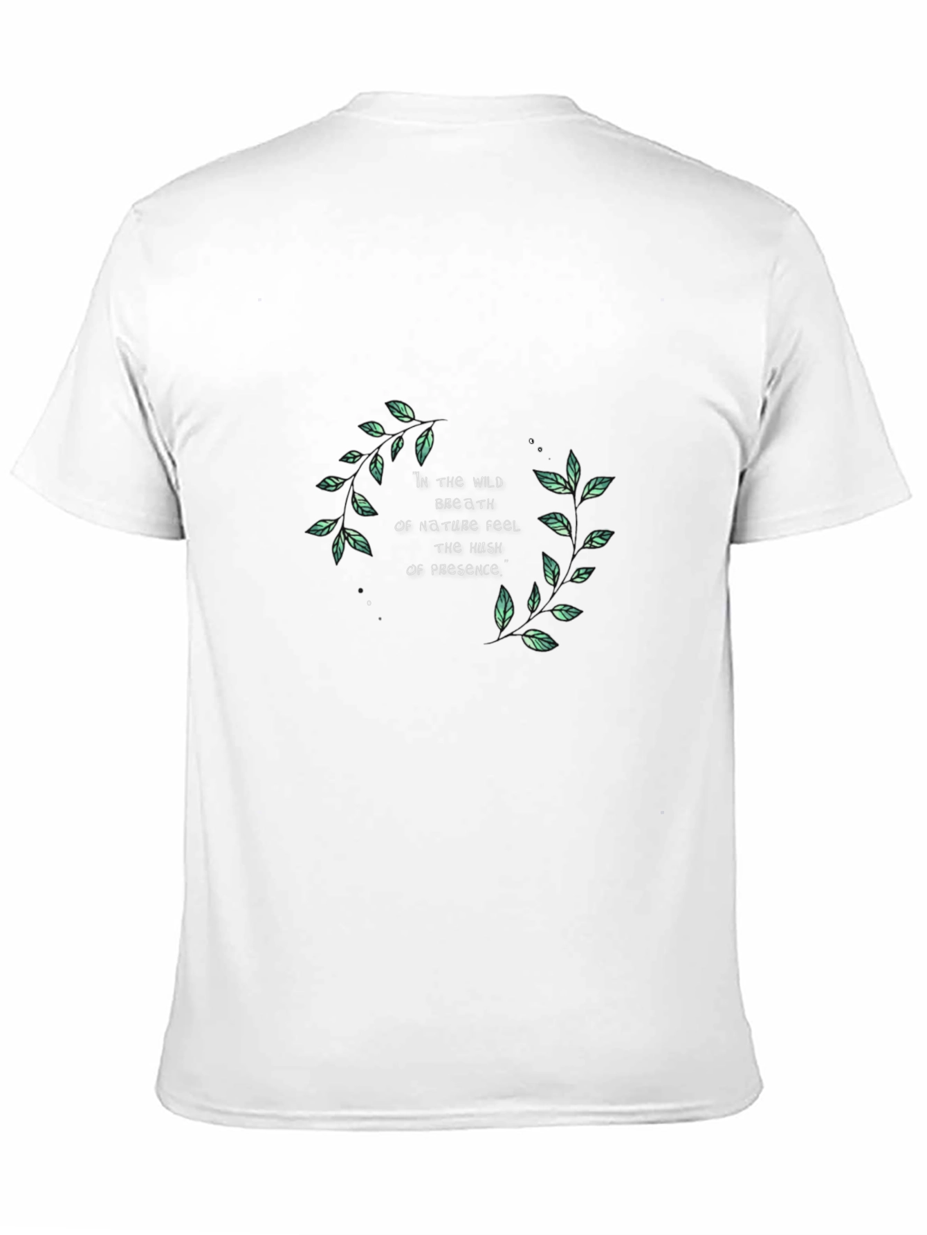 Black Nature-Inspired Tee: Wild Breath, High Presence view 11