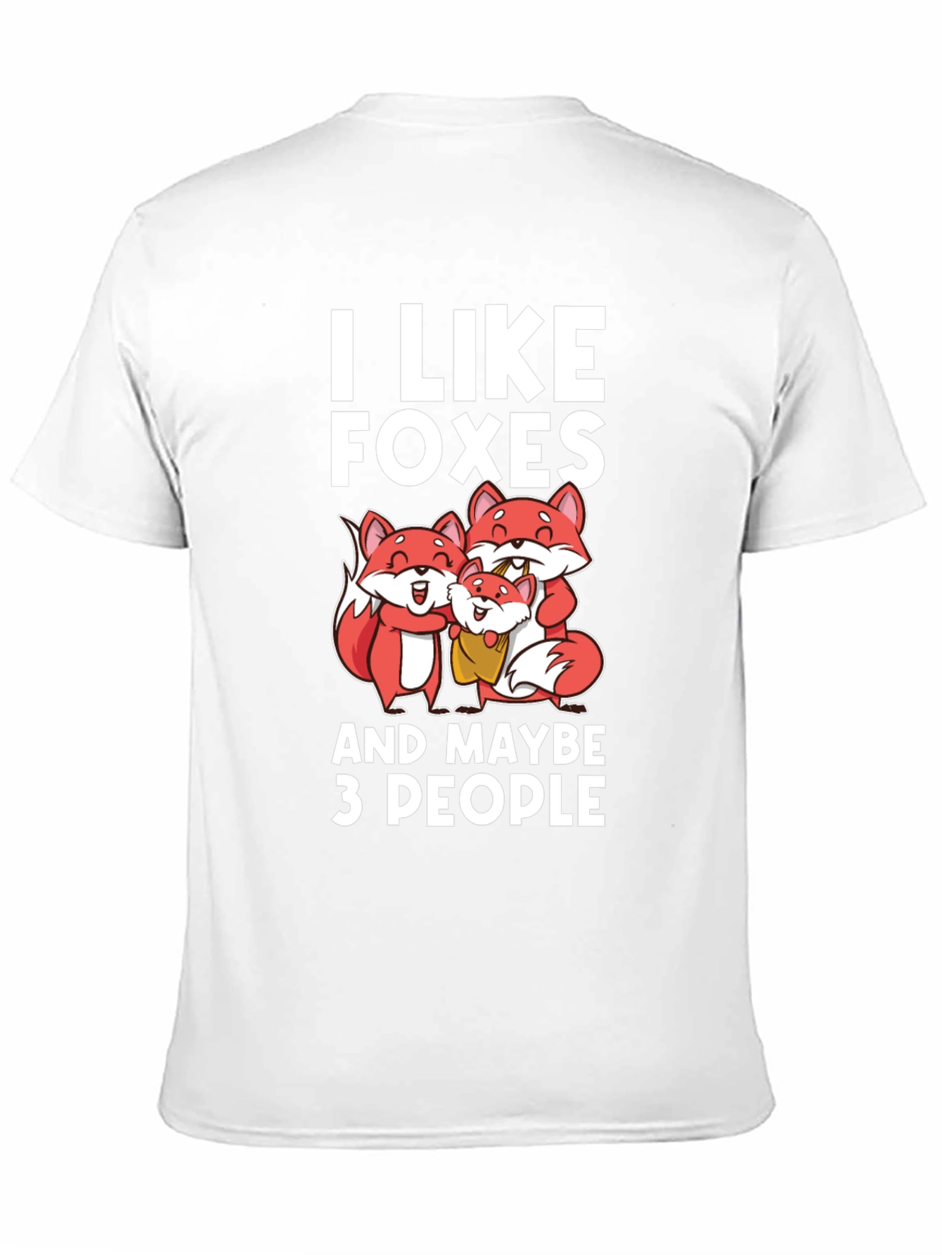 Black I Like Foxes Funny Graphic T-Shirt view 11