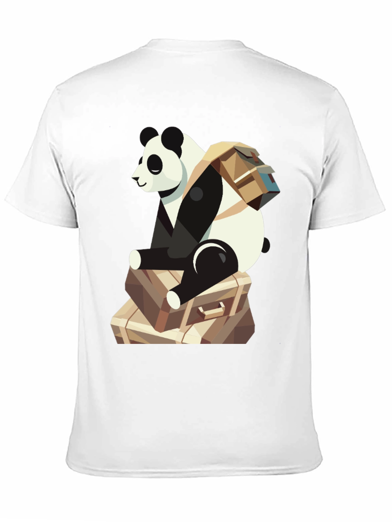 Panda Traveler T-Shirt - Bear with Luggage Graphic Tee - 11