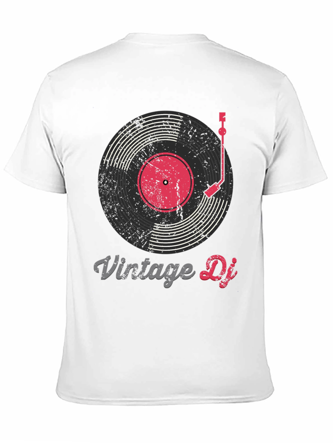 Black Vintage DJ Record Player Graphic Tee view 11
