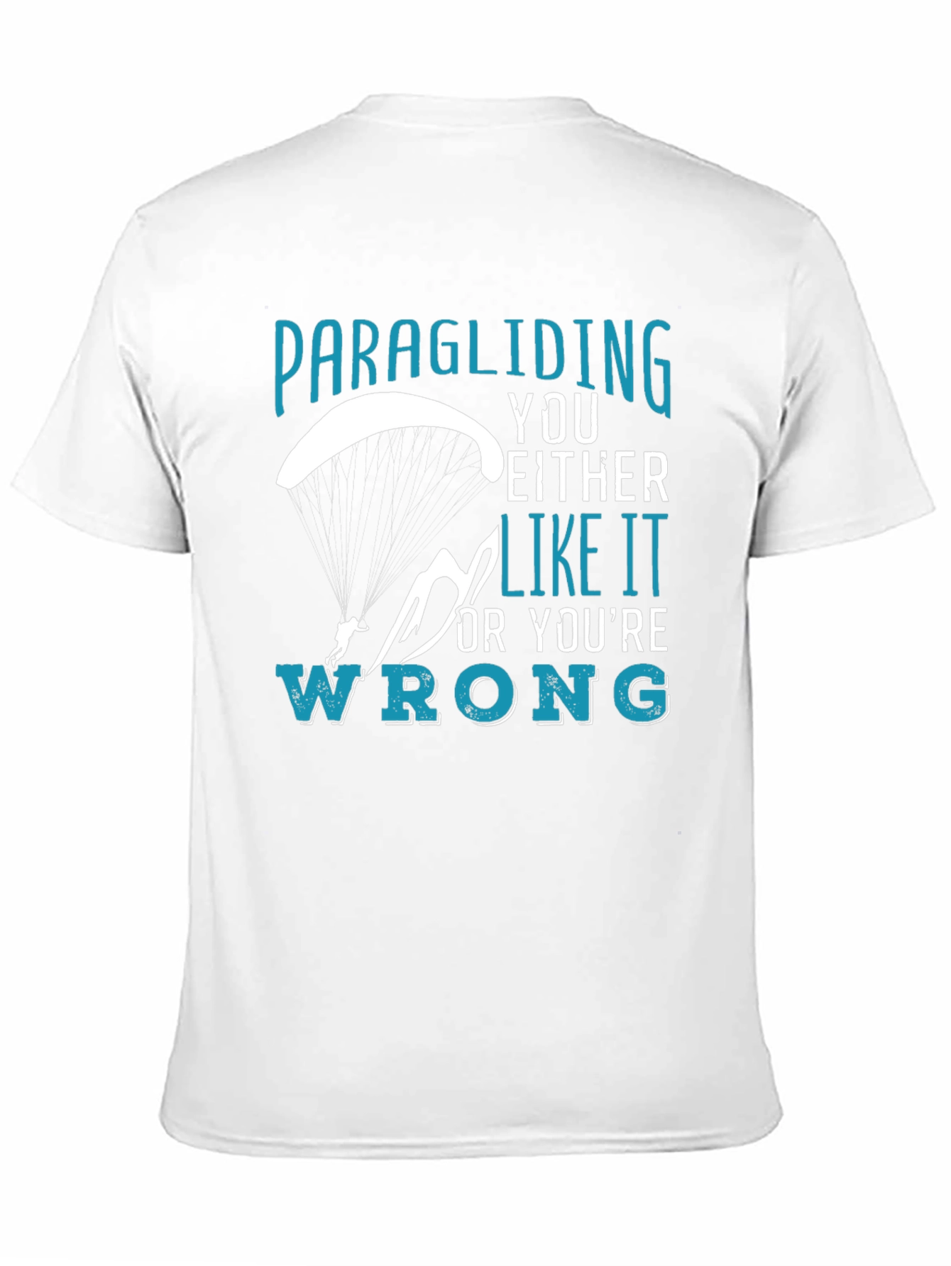 Black Paragliding Enthusiast Graphic Tee view 11