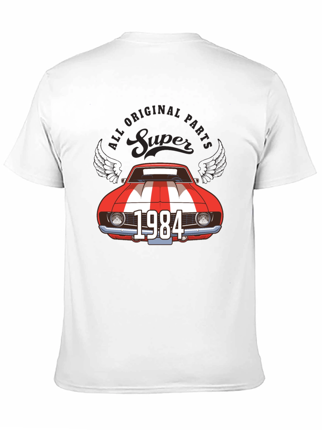 Black Super 1984 Car Graphic Tee view 11