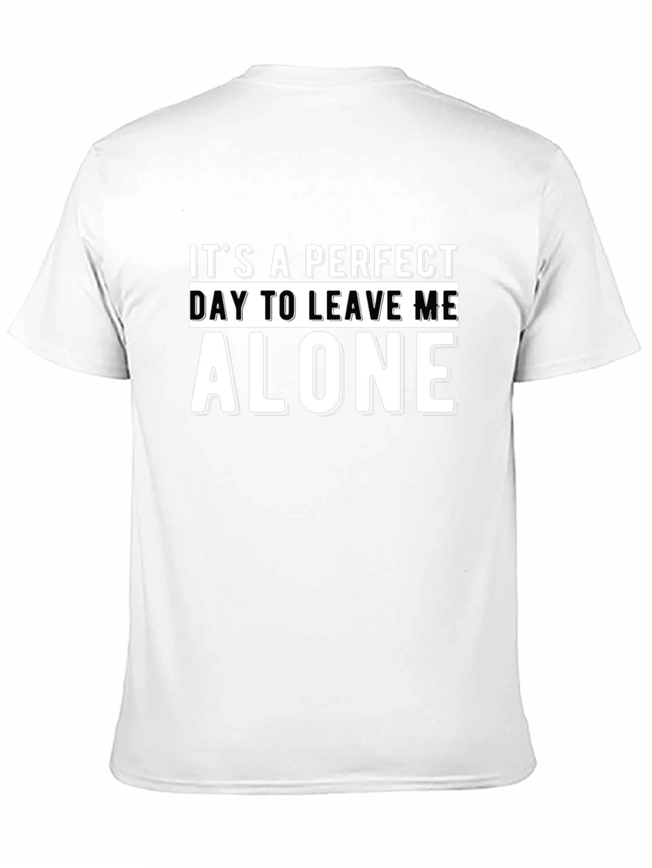 Black Funny Isolation T-Shirt - Leave Me Alone Graphic Tee view 11