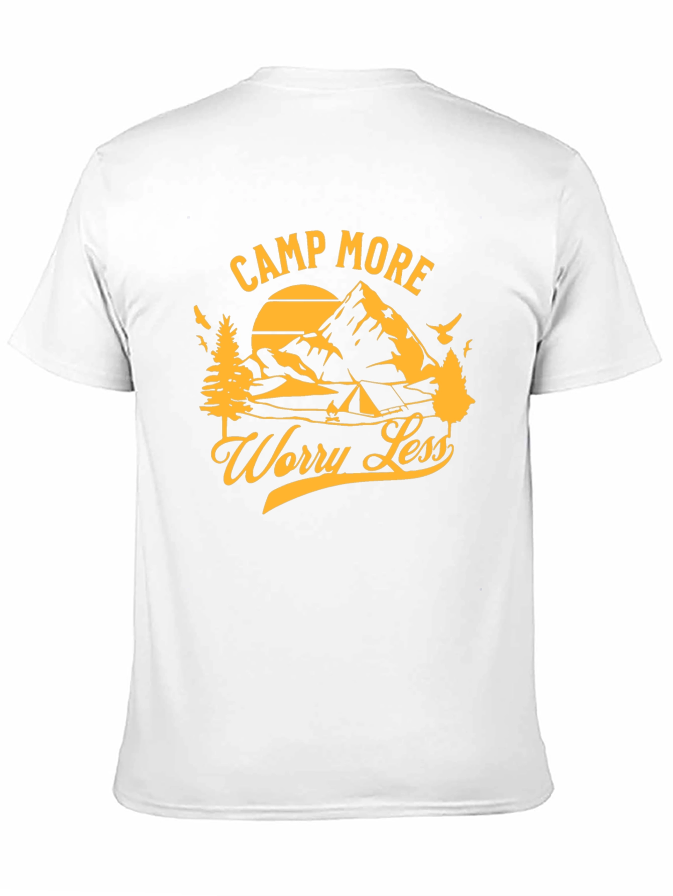 Black Camp More Worry Less Graphic T-Shirt view 11